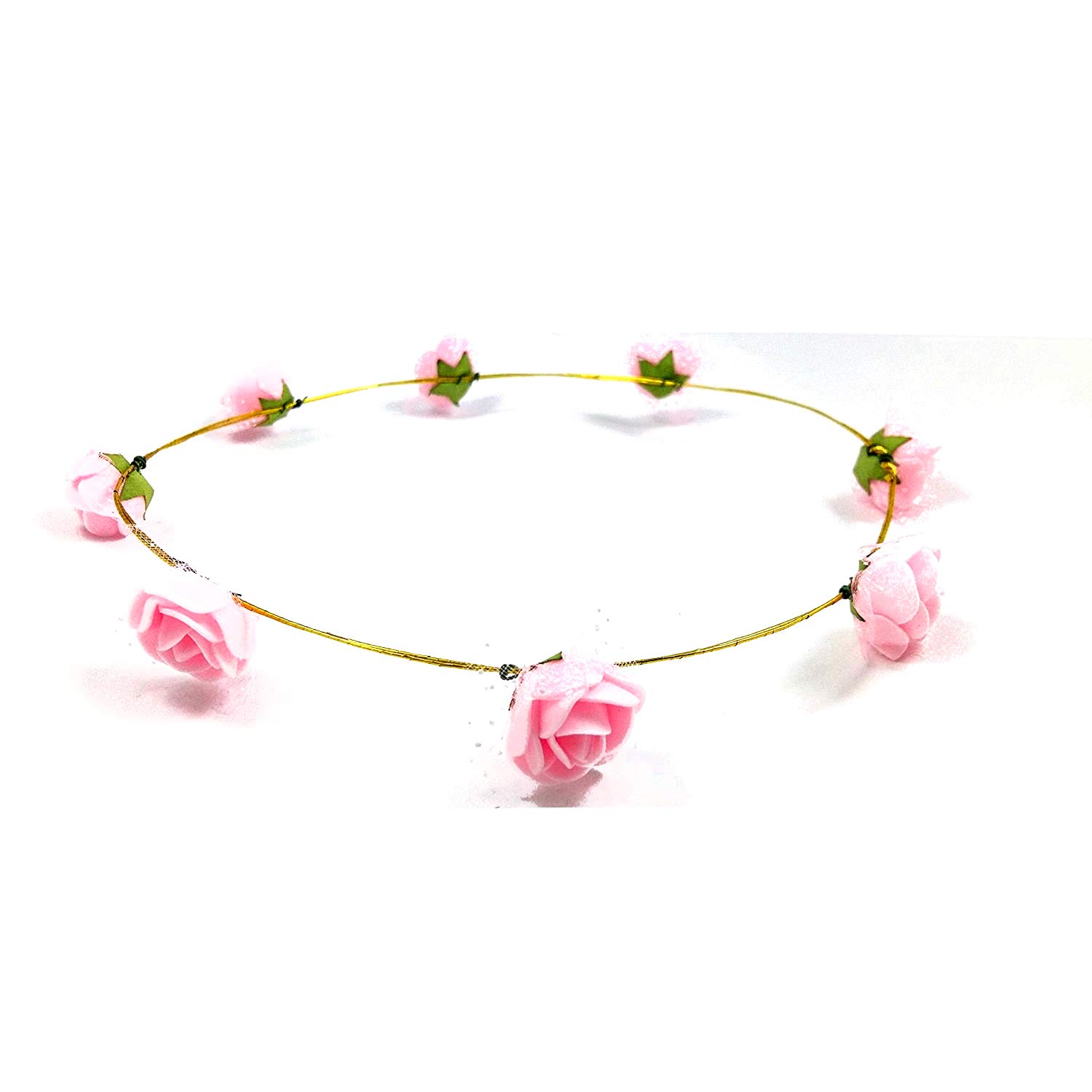 KIDZOO 6 Pack White Flower Tiara Crown Headband Set - Elegant Princess Party Hair Accessories for Weddings, Birthdays, Pageants & Photo Shoots