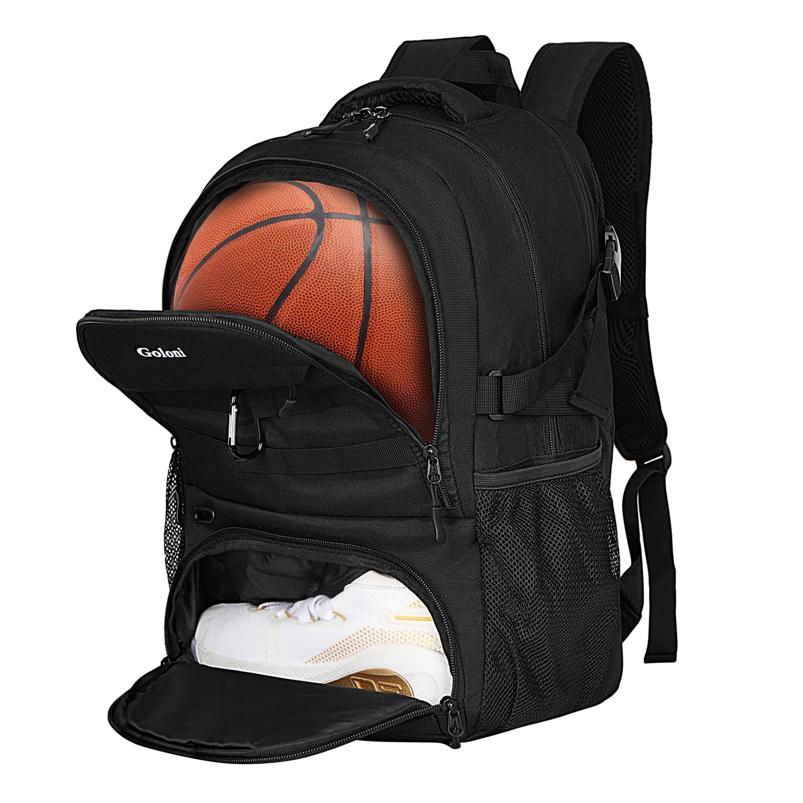 **Basketball Backpack for Men & Women - Sports Gym Bag with Ball & Shoe Compartment - Perfect for Training, Travel & School**