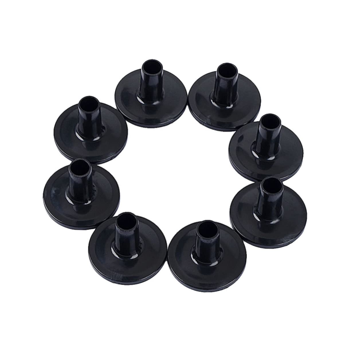 8 Pack Black Plastic Drum Cymbal Stand Sleeves - Easy Replacement Parts for Drum Set Accessories | Perfect for Live Performances, Studio Recording & Drum Maintenance
