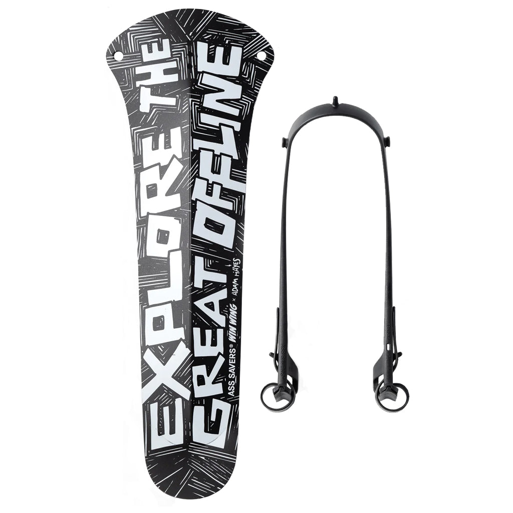 Ass Savers Win Wing 2 Gravel Fender - Lightweight Bike Mudguard for Mountain & Gravel Bikes - Perfect for Off-Road Cycling & Wet Weather Protection