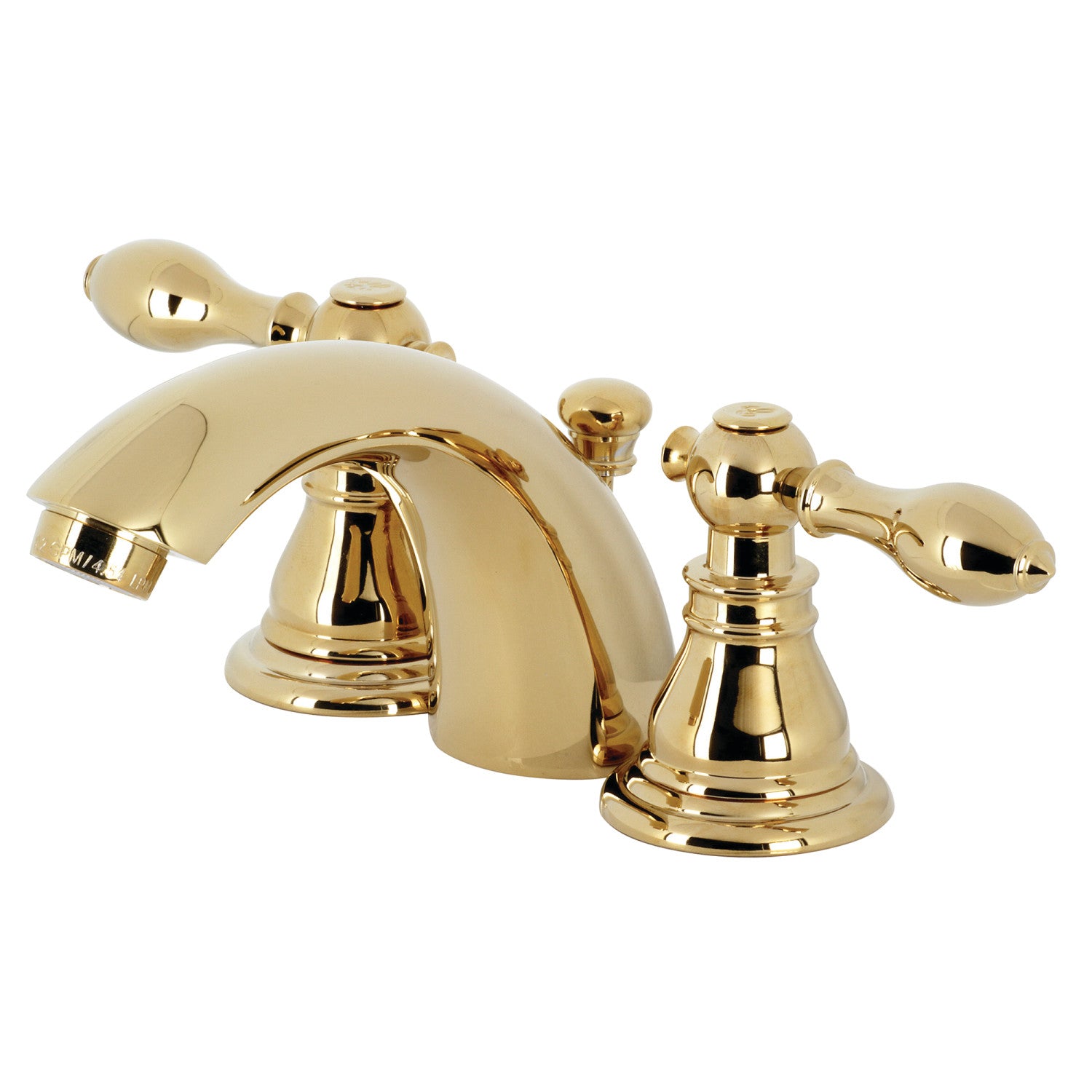 American Classic KB952ACL 3-Hole Mini Widespread Bathroom Faucet with Pop-Up Drain - Polished Brass Finish - Perfect for Small Bathroom Sinks & Powder Rooms