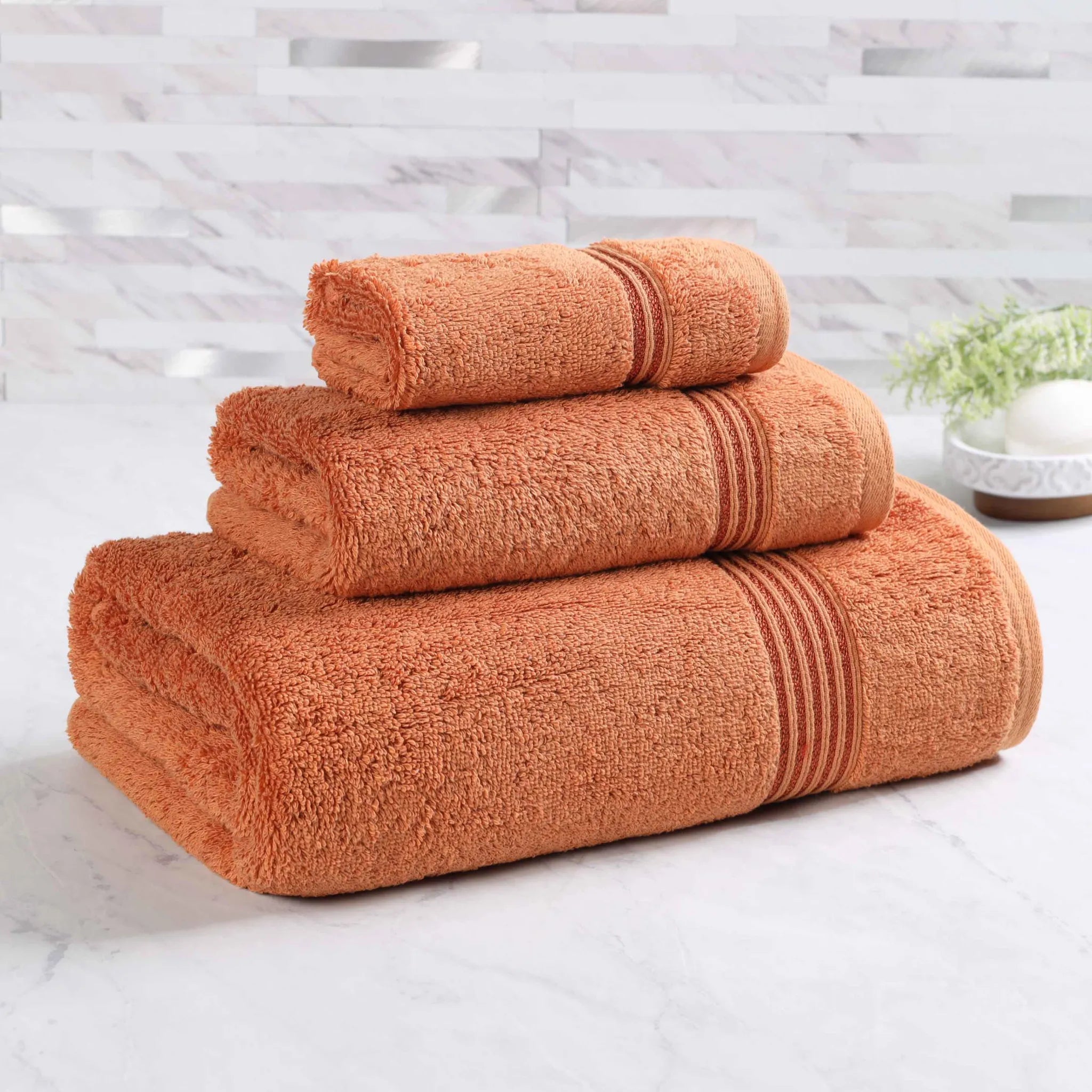 Premium Egyptian Cotton Plush 3-Piece Luxury Bath Towel Set - Ultra Absorbent & Soft for Spa, Bathroom & Hotel Use
