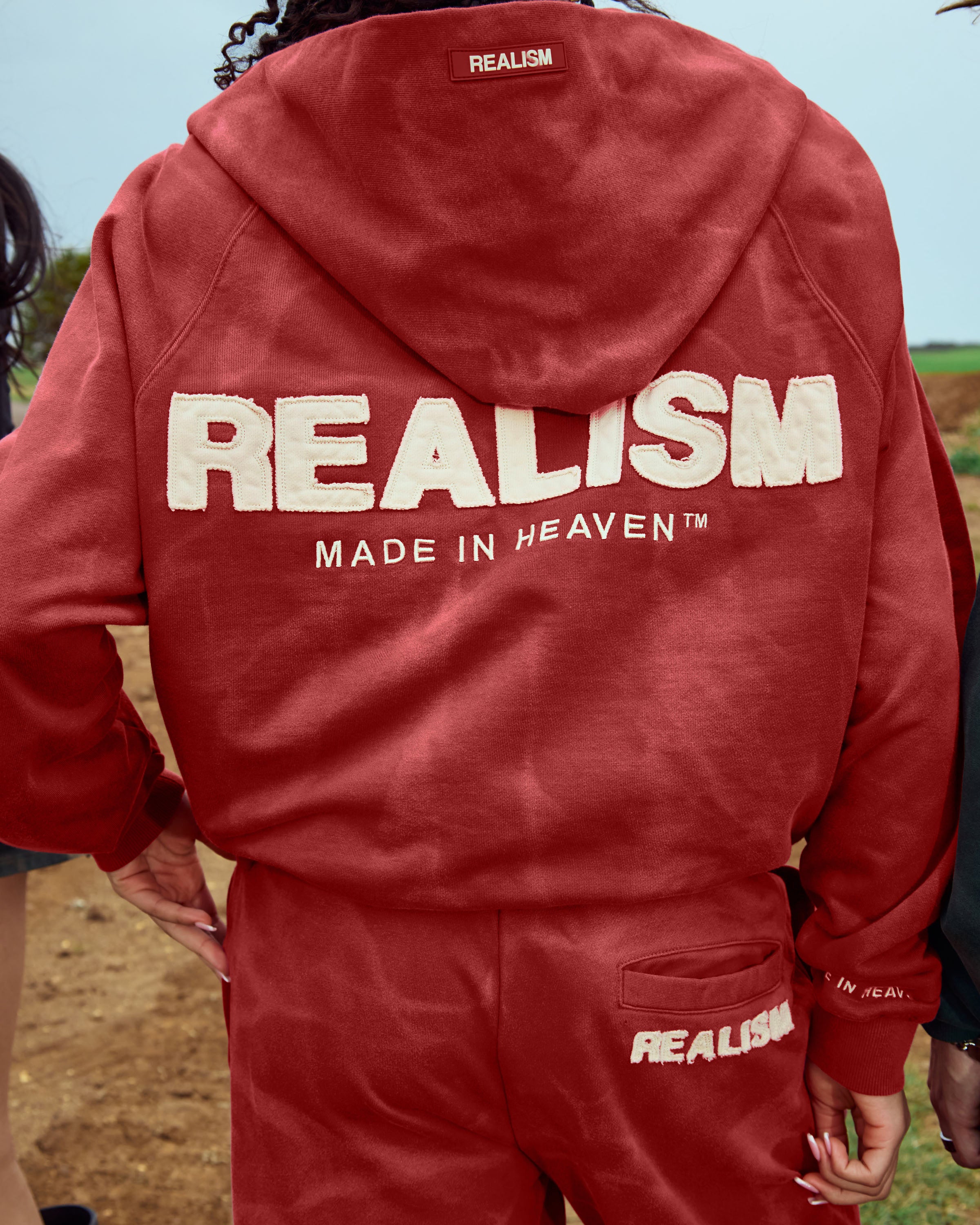 SSS Realism Legacy Hoodie - Washed Carmine Red Pullover for Men & Women | Cozy Fleece Streetwear for Casual Outfits & Winter Layering