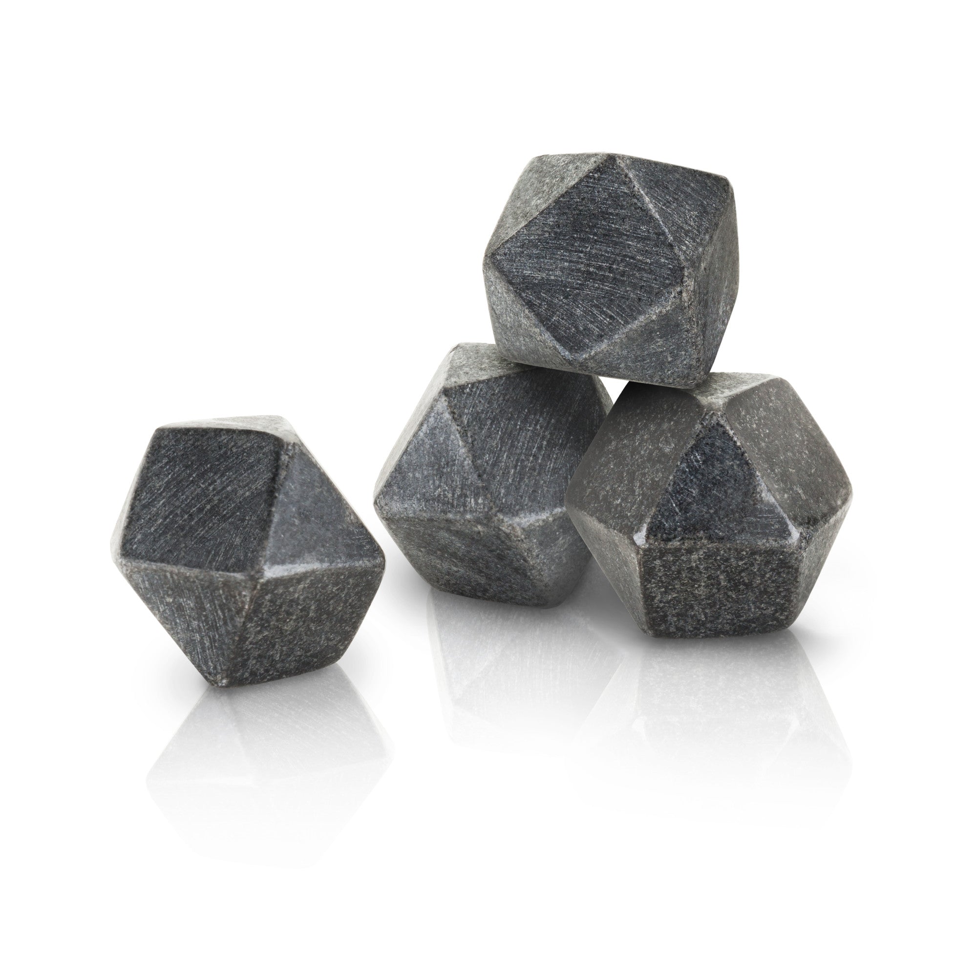 Premium Hexagonal Basalt Massage Stones for Hot & Cold Therapy - Glacier Rocks Spa Set by Viski - Perfect for Relaxation, Pain Relief & Aromatherapy at Home or Professional Use