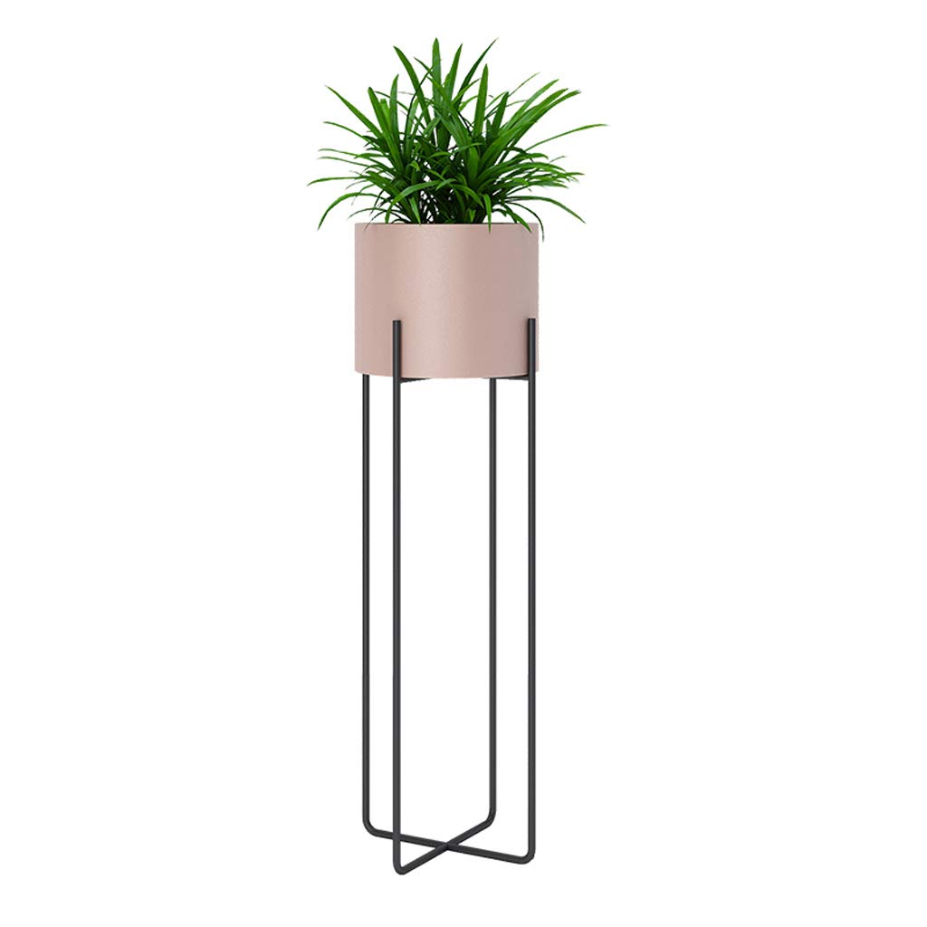 Nordic Wrought Iron Flower Shelf - Pink Indoor Plant Stand for Living Room, TV Front & Corridor - 33.5