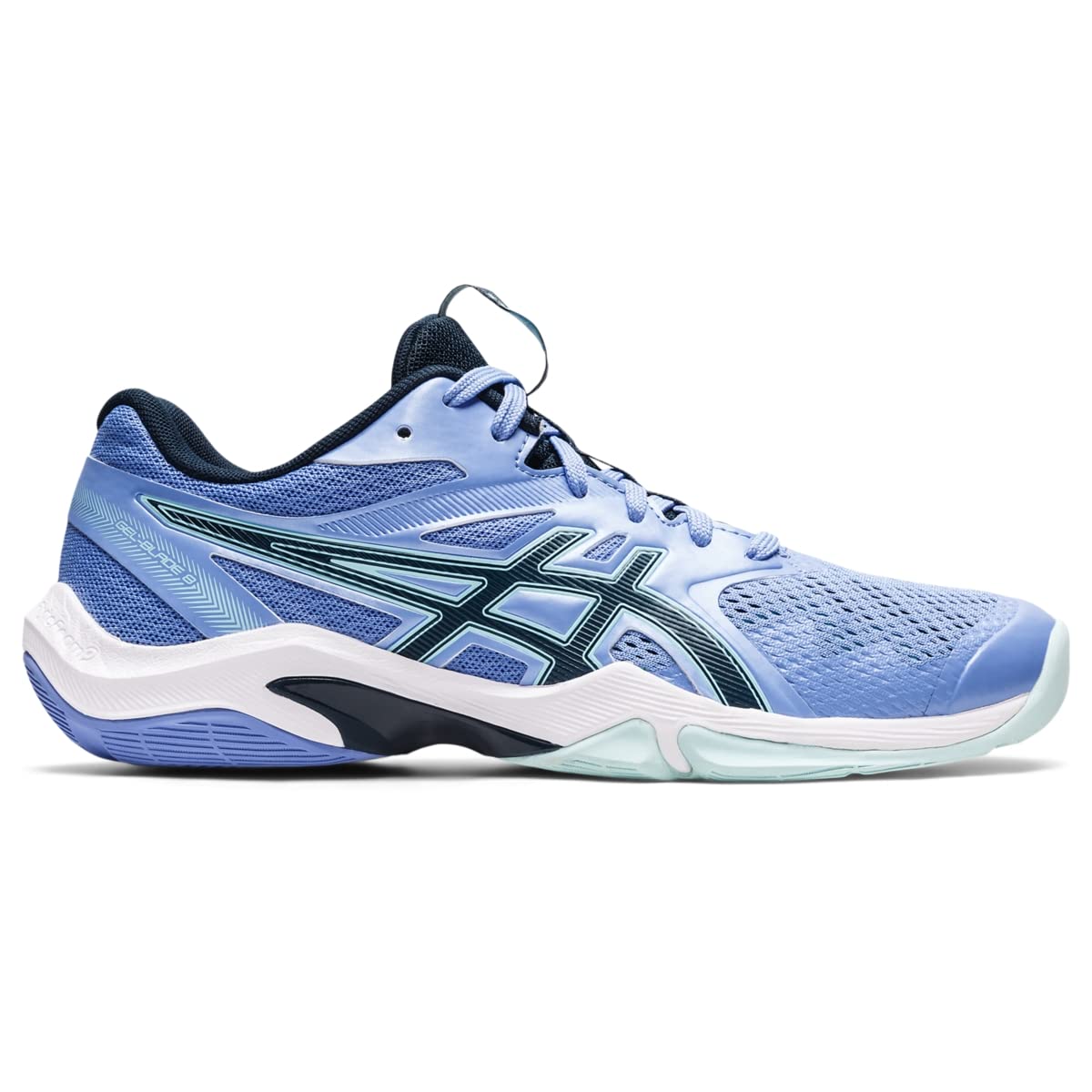 ASICS Women's GEL-BLADE 8 Tennis Shoes for Women - Lightweight Court Sneakers with Gel Cushioning, Size 7, Periwinkle Blue/French Blue - Perfect for Indoor & Outdoor Tennis, Badminton, and Volleyball
