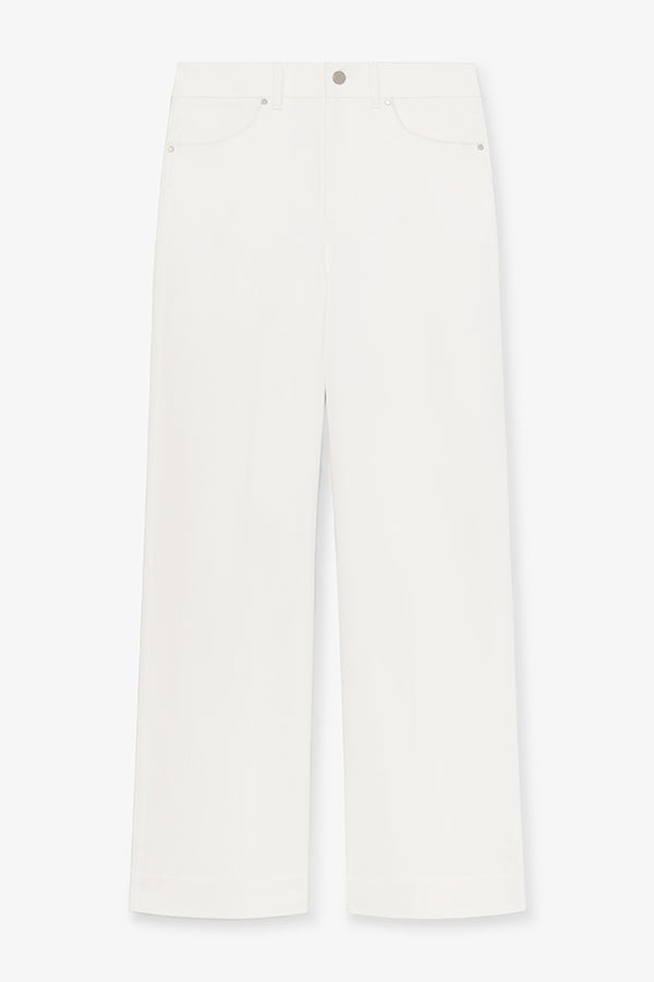 Milo Wide Leg Jeans for Women - Eco-Friendly Stretch Denim Pants in White | Comfortable & Sustainable Fashion for Casual Wear & Office Outfits