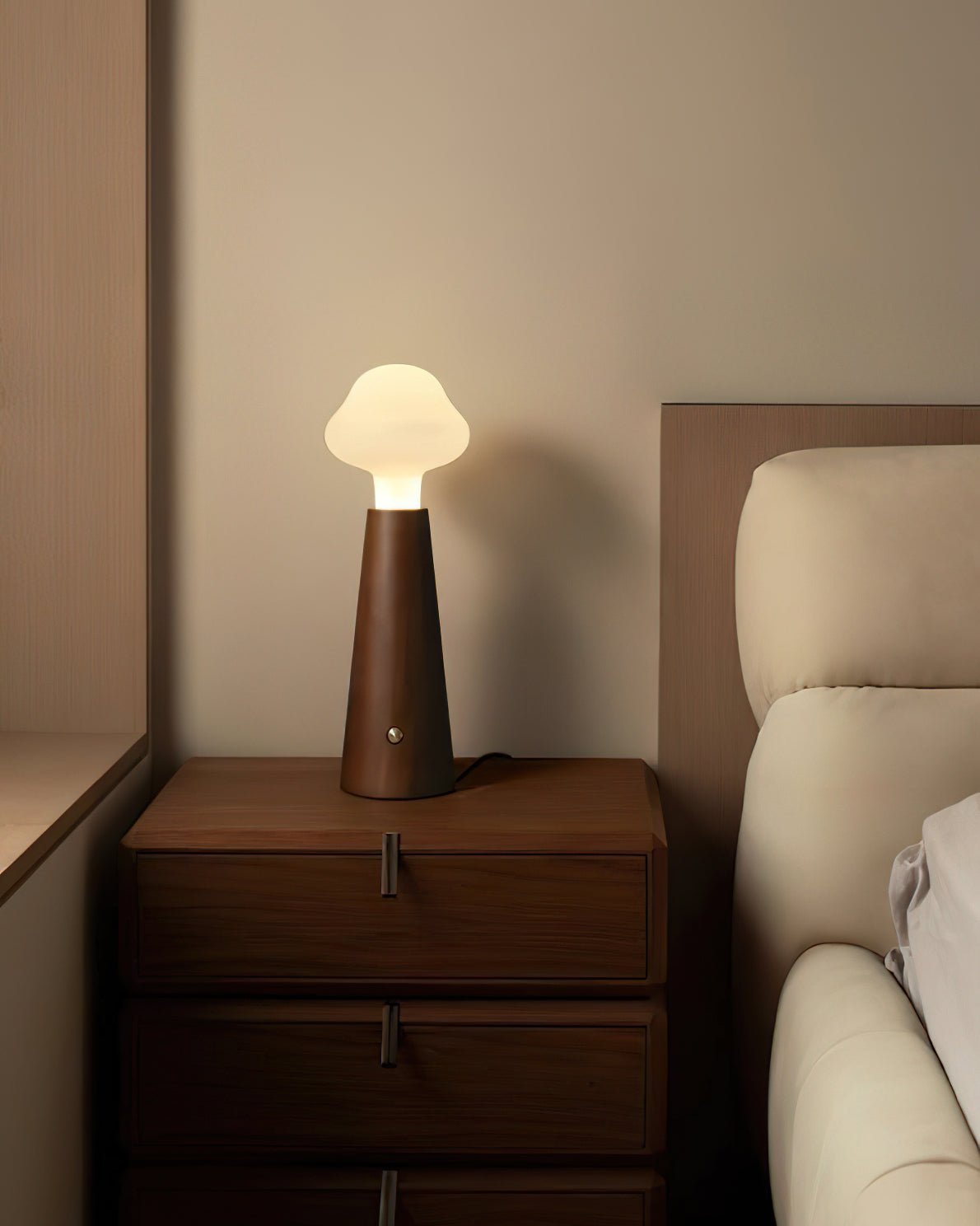 Cloudlet Table Lamp - Modern LED Nightstand Light with USB Charging Port, Touch Control & Adjustable Brightness - Perfect for Bedroom, Living Room, Office & Reading Nook