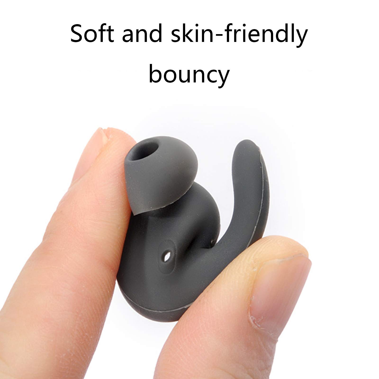 6Pcs Soft Silicone Earbud Covers & Ear Hooks Replacement for Huawei XSport/Honor AM61 Bluetooth Headset - Comfortable Sweatproof Ear Tips for Running, Gym & Workout