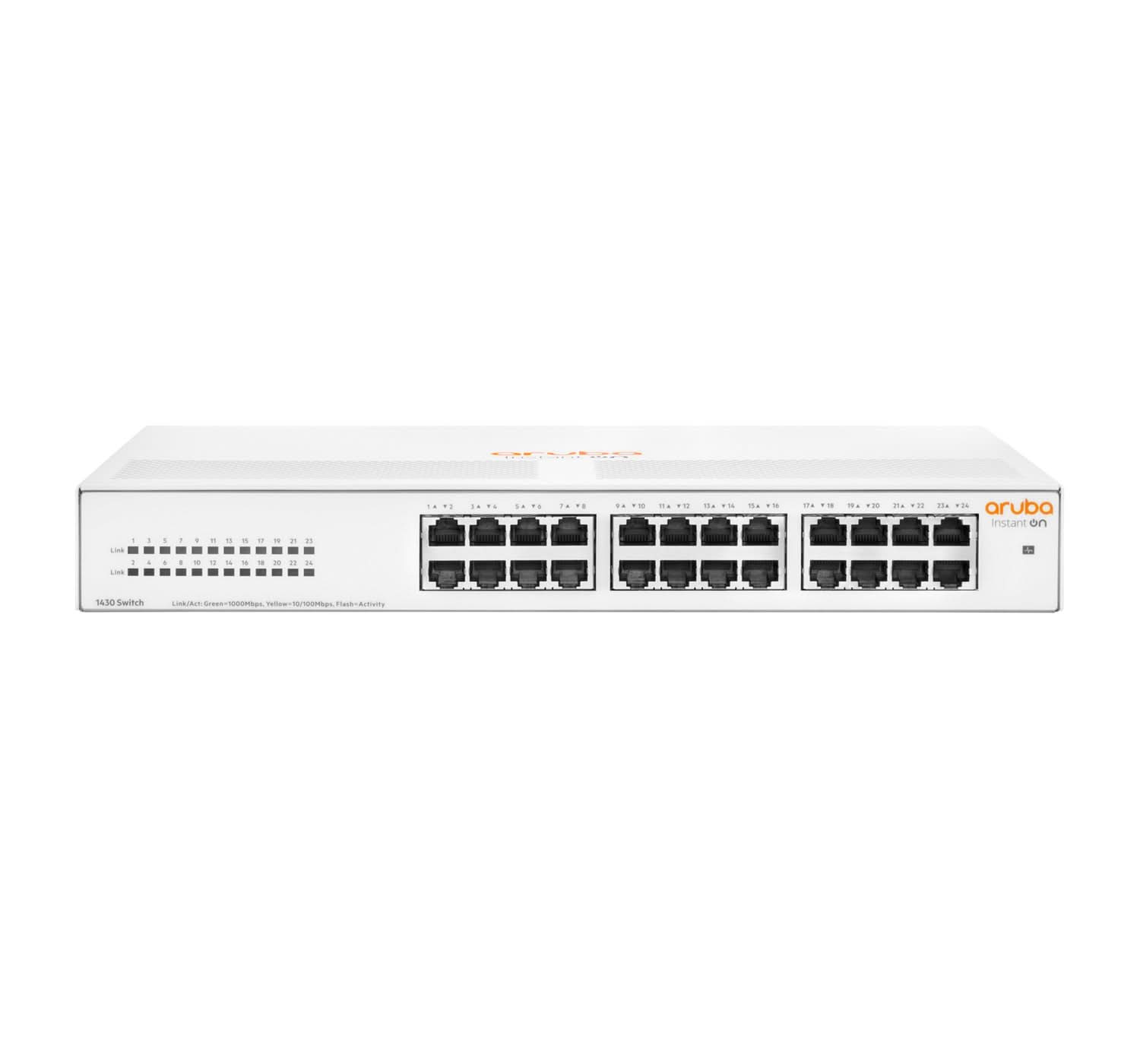 Aruba Instant On 1430 24G Unmanaged L2 Gigabit Ethernet Switch (10/100/1000) 1U White R8R49A#ABB - Ideal for Small Business Networks & Home Office Setup