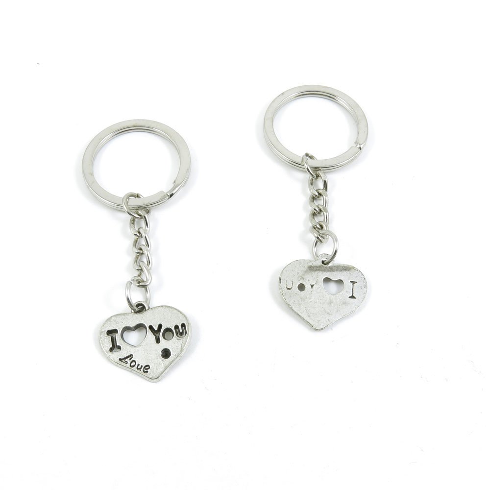 10-Piece Wholesale Keychain Set - Heart-Shaped 