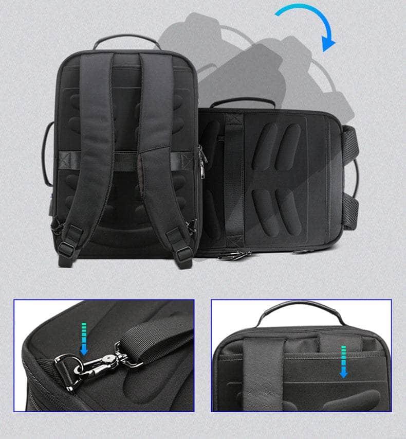 BOPAI Anti Theft Business Laptop Backpack with USB Charging Port - Perfect for Office, Travel & College Students