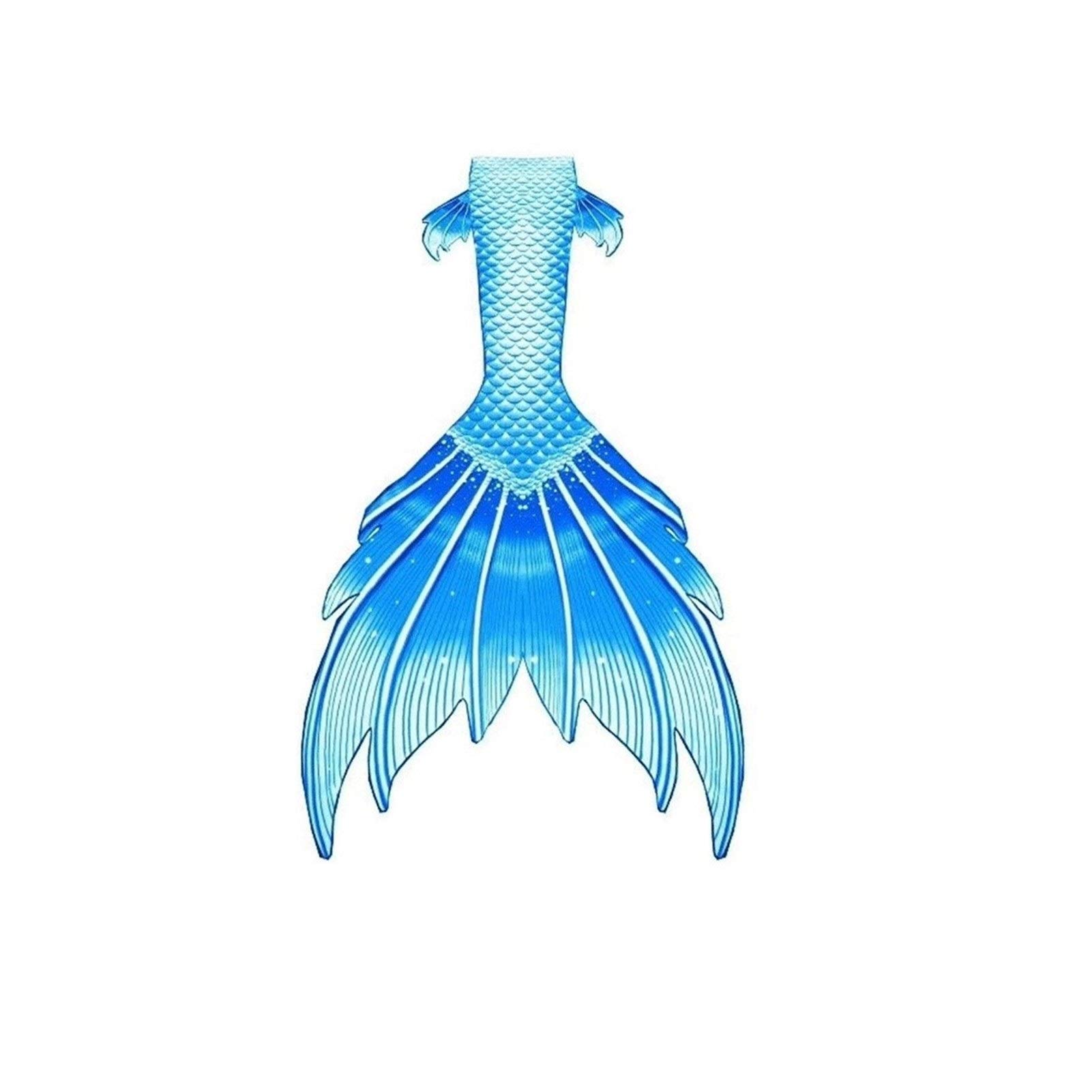 **XL Girls Mermaid Tail Swimsuit with Monofin - Adjustable Bikini Top & Tailored Fit for Swimming, Beach & Pool Play - Style L (Color Options Available)**