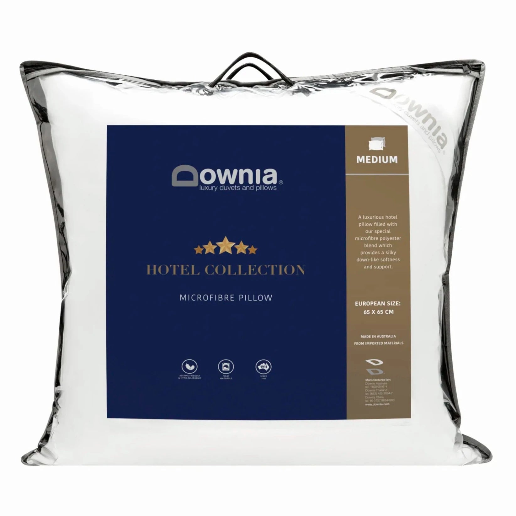Premium Hotel Collection Microfiber Blend European Pillow by Downia - Ultra Soft & Hypoallergenic for Luxurious Bedroom & Guest Room Comfort