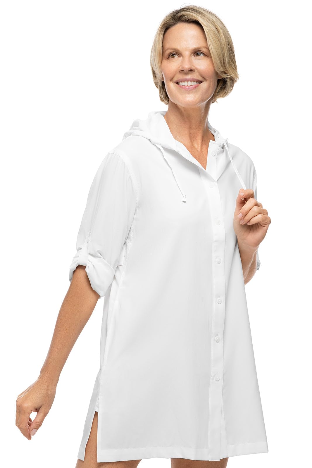 Coolibar UPF 50+ Women's Sun Protective Beach Shirt - Lightweight Long Sleeve Rash Guard for Swimming, Surfing & Outdoor Activities