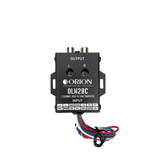 ORION 2 Channel High to Low Level Converter with Built-in 12V Remote - Car Audio Signal Adapter for Amplifier Installation | Perfect for Upgrading Factory Head Units in Vehicles