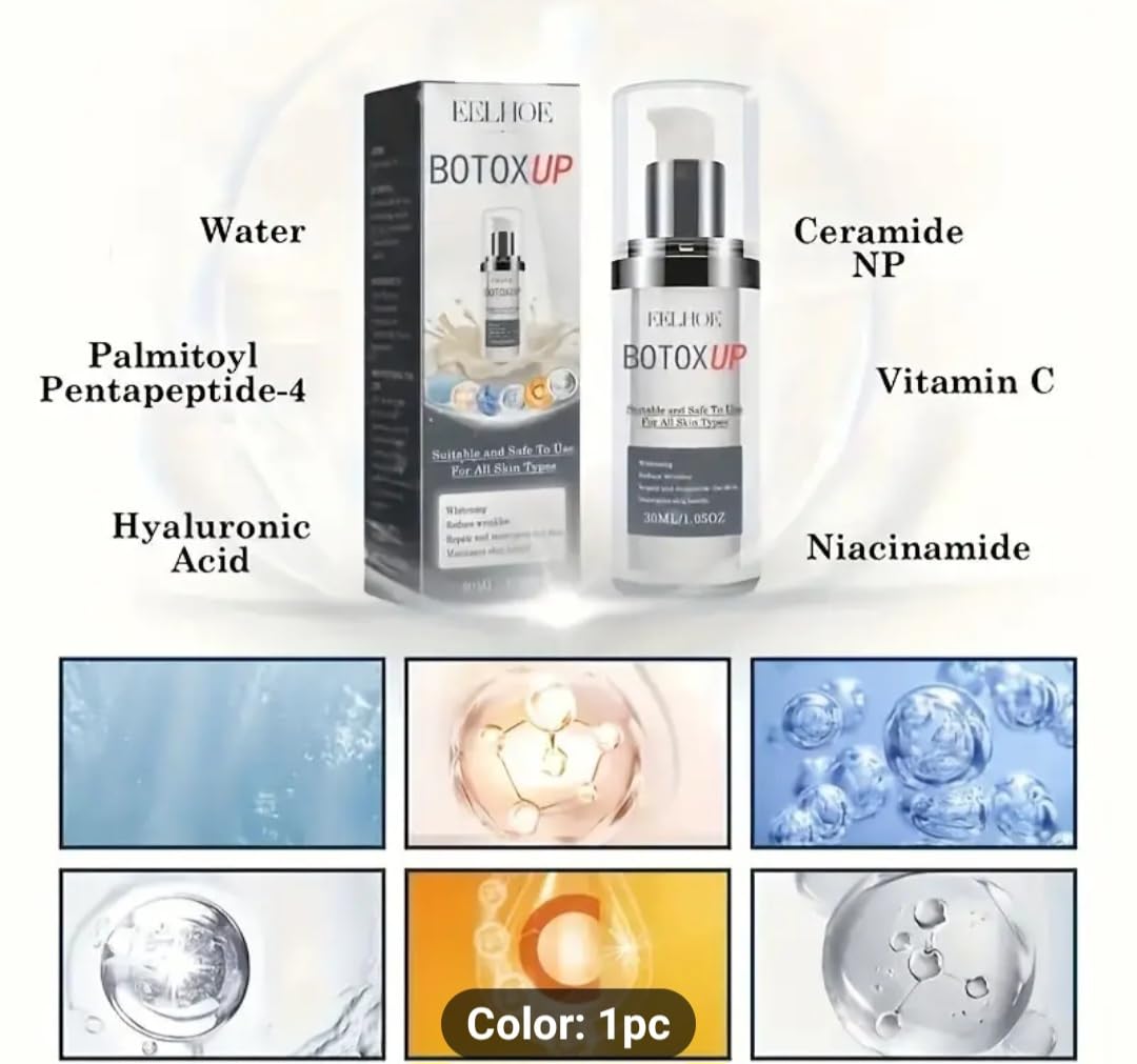 Botoxup Hydration & Firming Face Cream with Vitamin C, Niacinamide & Ceramide - Anti Aging Serum for Youthful Skin & Collagen Boost (1 oz) - Perfect for Daily Skincare Routine & Nighttime Rejuvenation