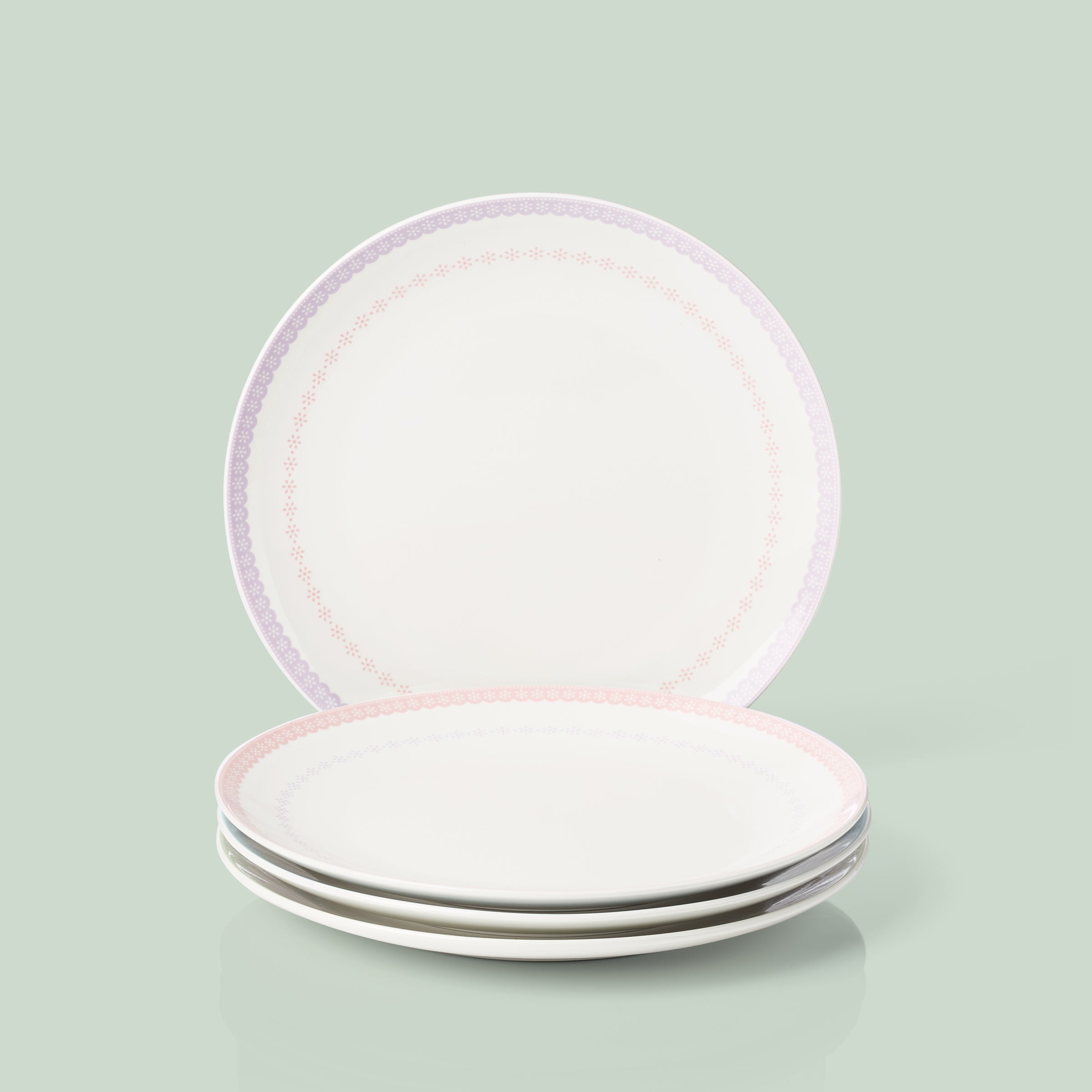 Bunny Hop Dinner Plates Set of 4 - Cute Rabbit Design Ceramic Plates for Easter, Spring & Everyday Dining - Perfect for Family Meals, Parties & Home Decor
