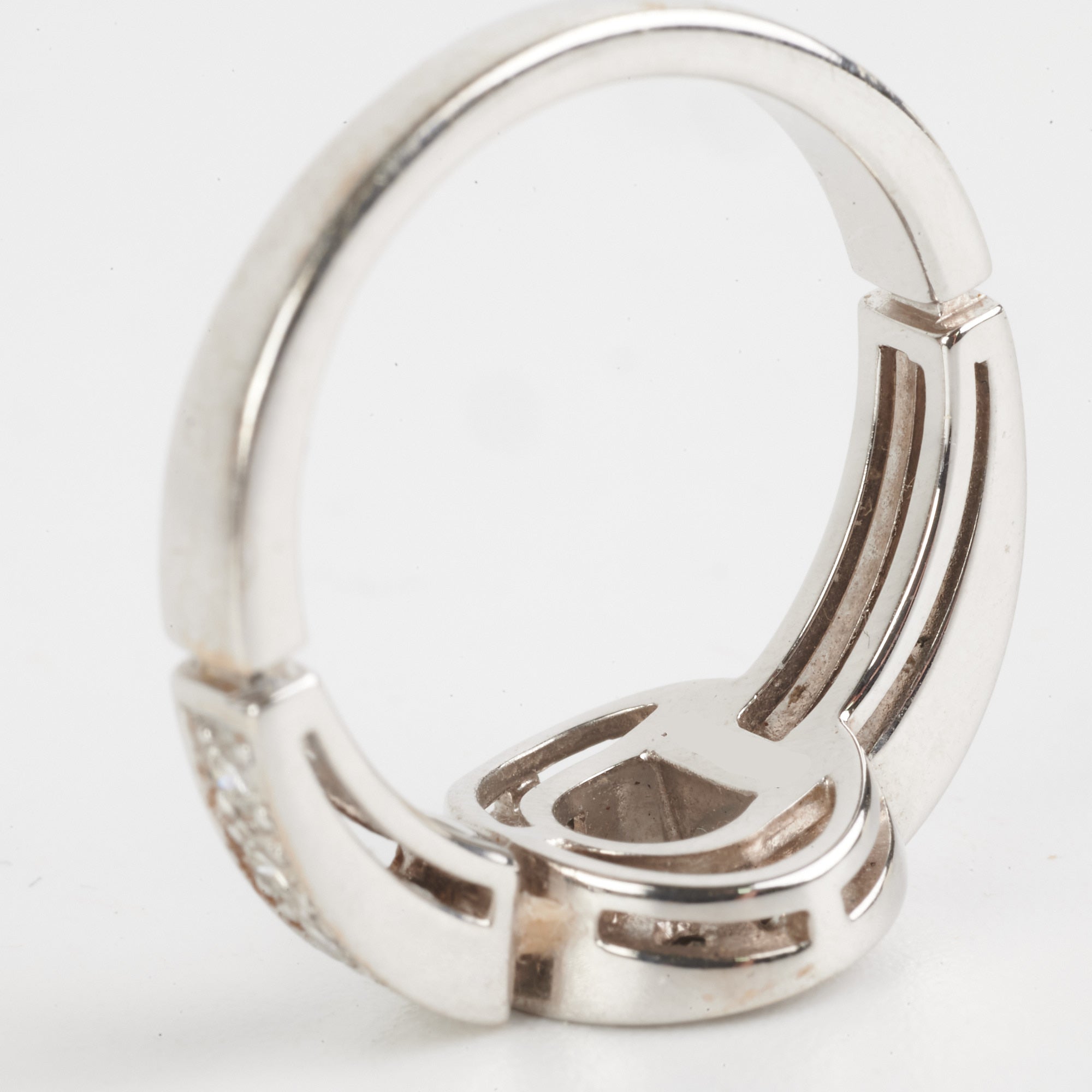Bvlgari 18K White Gold Diamond Pave Ring Size 51 - Luxury Wedding Band & Anniversary Gift for Women