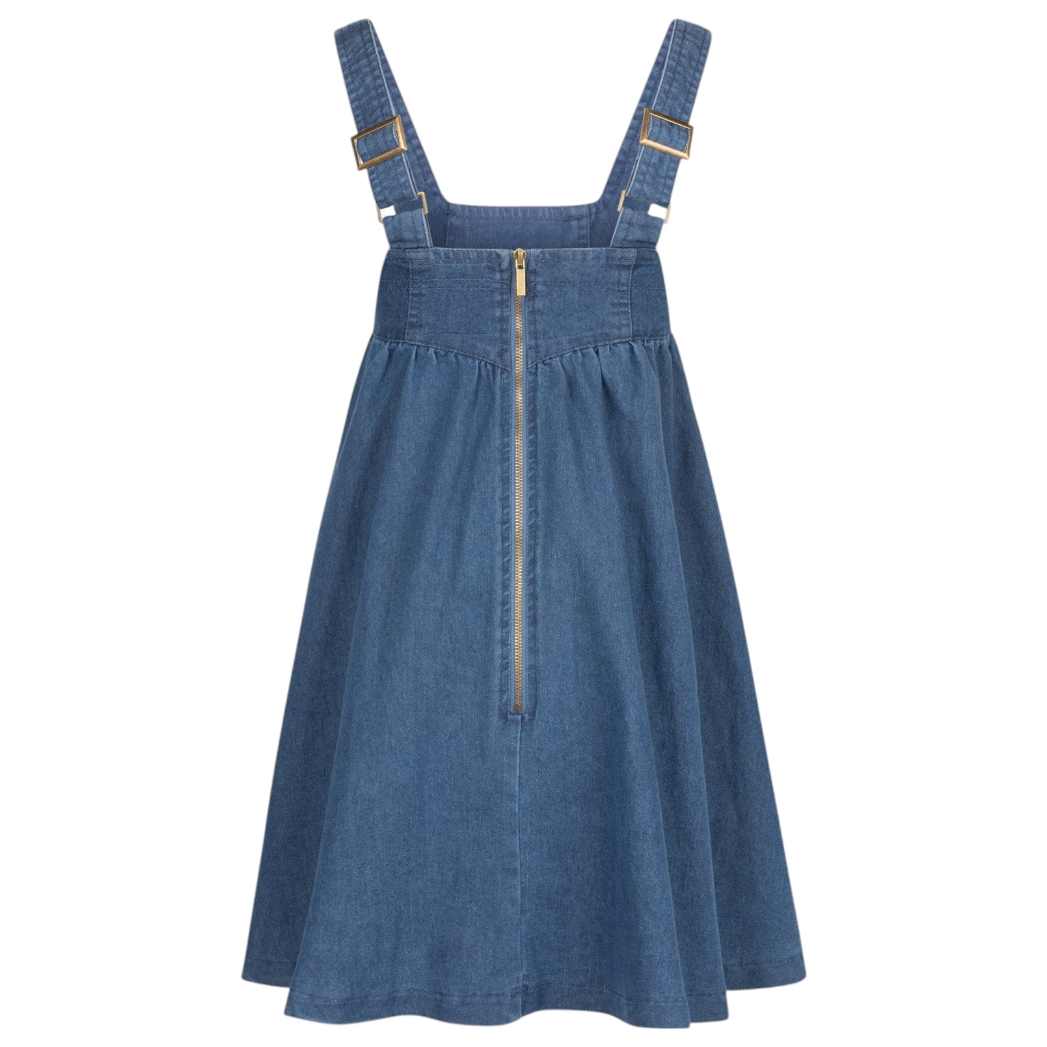 Byke Structured Strap Blue Wash Dress for Women - Casual Summer Sundress for Beach, Vacation & Outdoor Activities