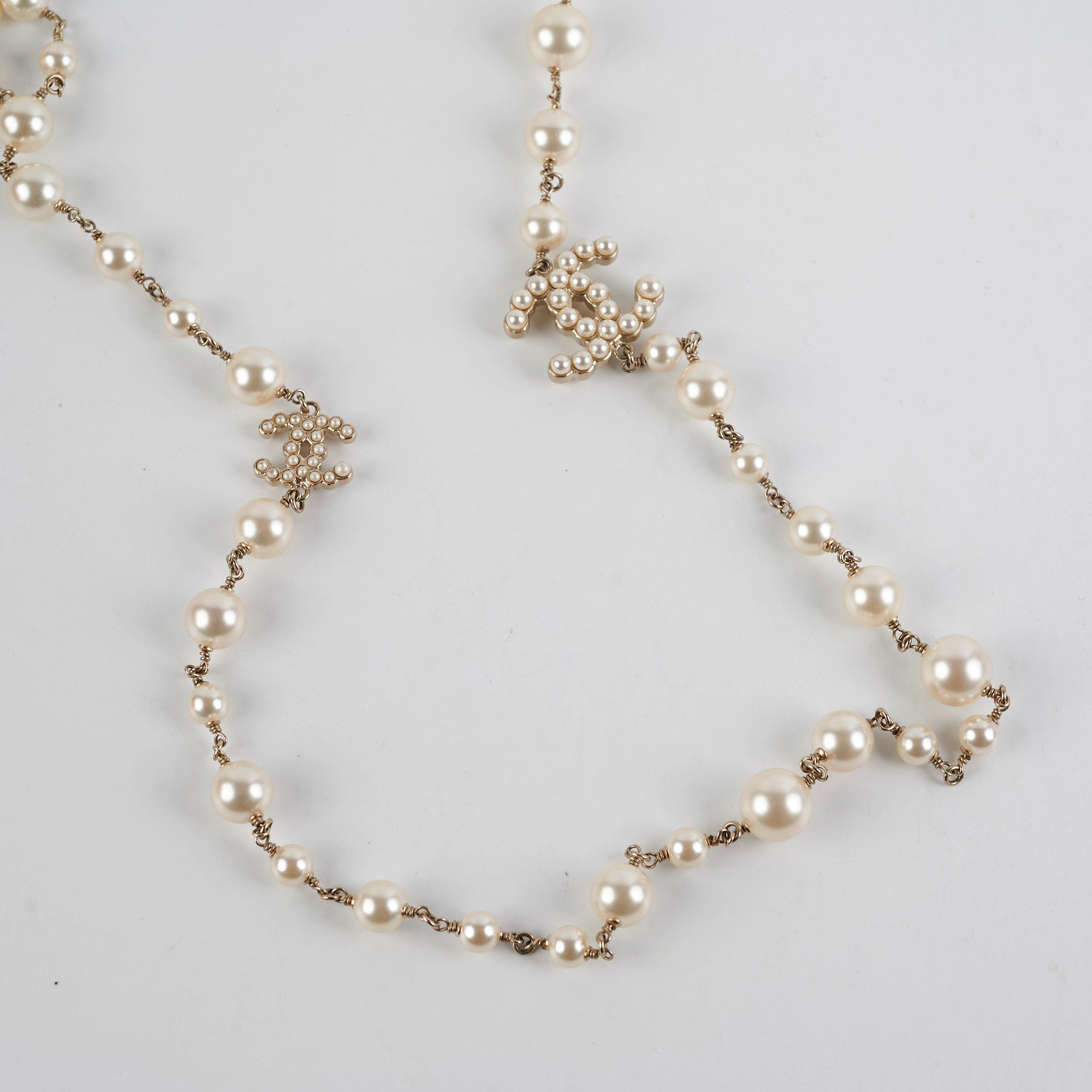 Chanel Inspired Pearl Long Necklace - Elegant Costume Jewelry for Women - Perfect for Parties, Weddings & Evening Events