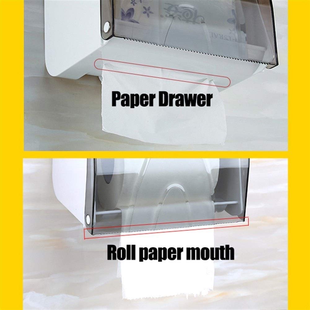 Wall Mounted Self-Adhesive Toilet Paper Holder - No Drill Waterproof Bathroom Tissue Dispenser for Bathroom & Kitchen | Heavy Duty Pet-Proof Design for Home & RV Use