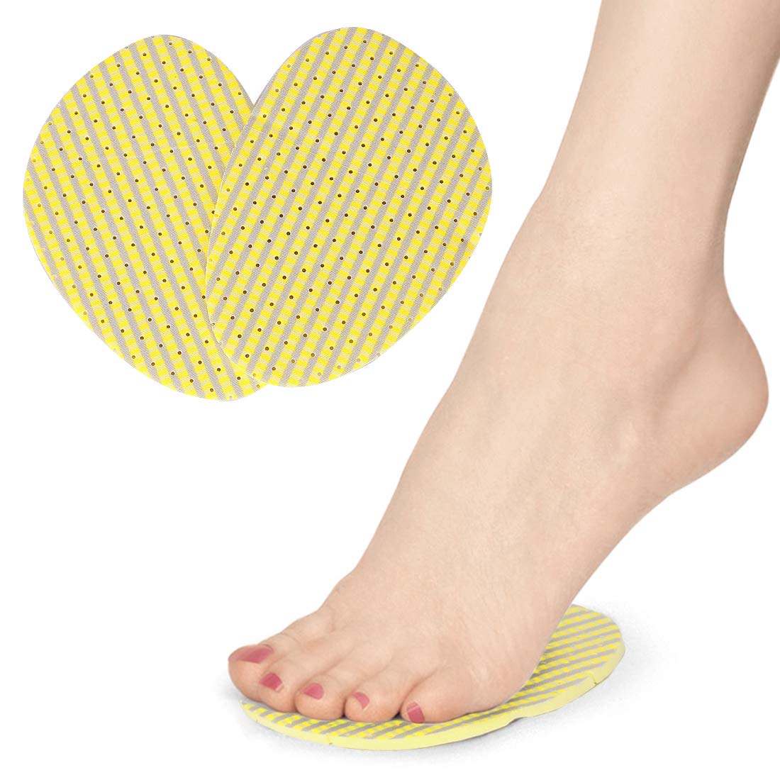 uxcell Women's Forefoot Half Insoles - 3 Pairs Yellow Gel Cushion Pads for High Heels & Dress Shoes | Comfort Support for Ball of Foot Pain Relief