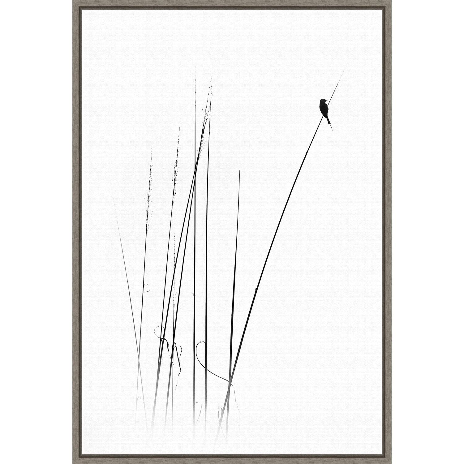 Amanti Art Framed Canvas Wall Art - 23x16 Rustic Farmhouse Bird Painting by Swapnil | Animal Artwork for Living Room, Bedroom & Bathroom Decor | Perfect for Home, Office & Gift Giving