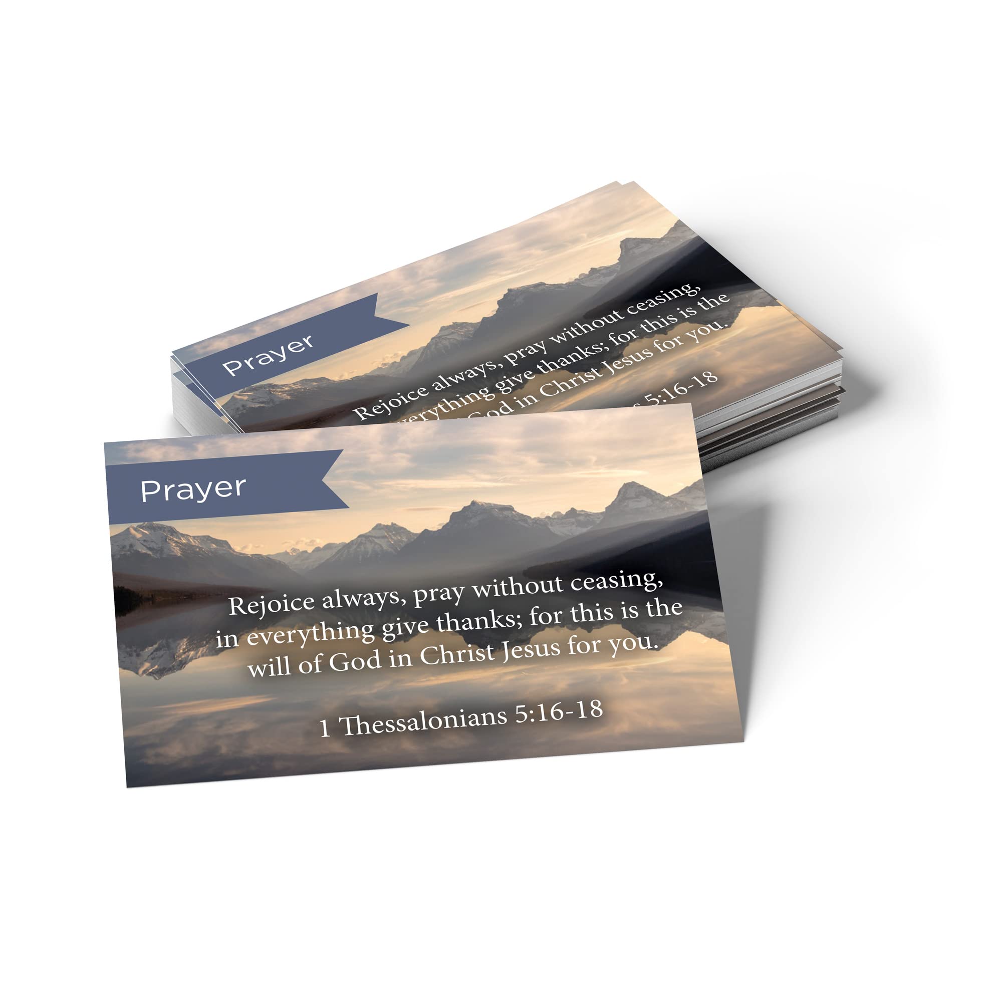 Inspirational Bible Verse Cards - 1 Thessalonians 5:16-18, Pack of 25 for Prayer & Bible Study | Perfect for Devotionals & Christian Encouragement