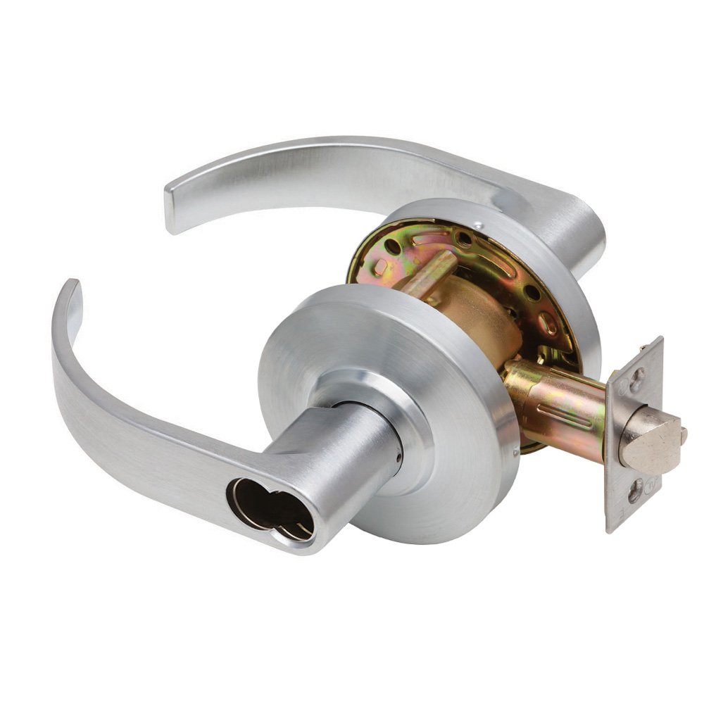 Grade 2 Classroom Cylindrical Lock - Satin Chrome Finish, 2-3/4