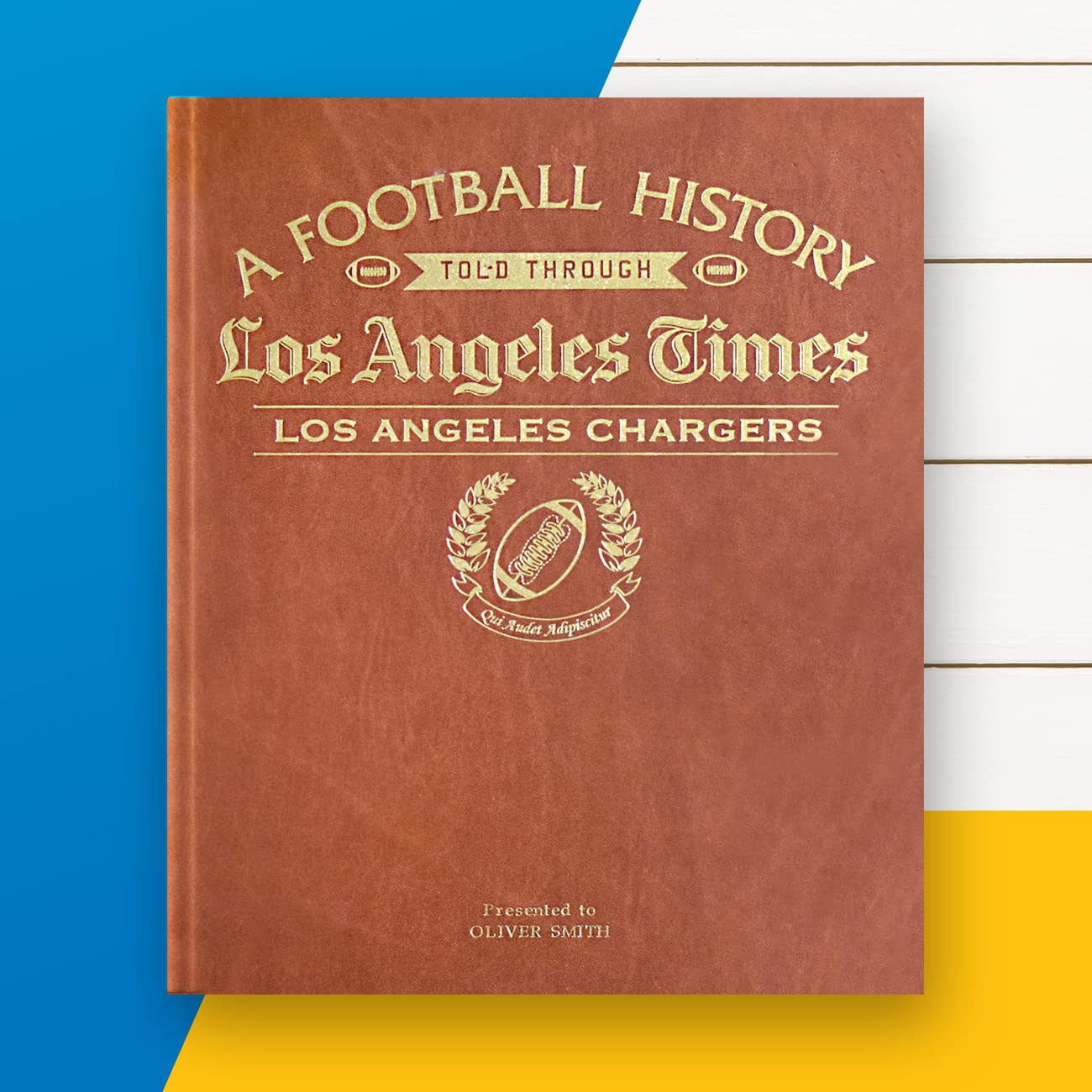 Personalized Football History Book - Custom Sports Fan Gift with Free Gold Foil Name Embossing - NFL History Through Vintage Newspaper Archives - Perfect for Father's Day, Birthday & Sports Memorabilia Collectors