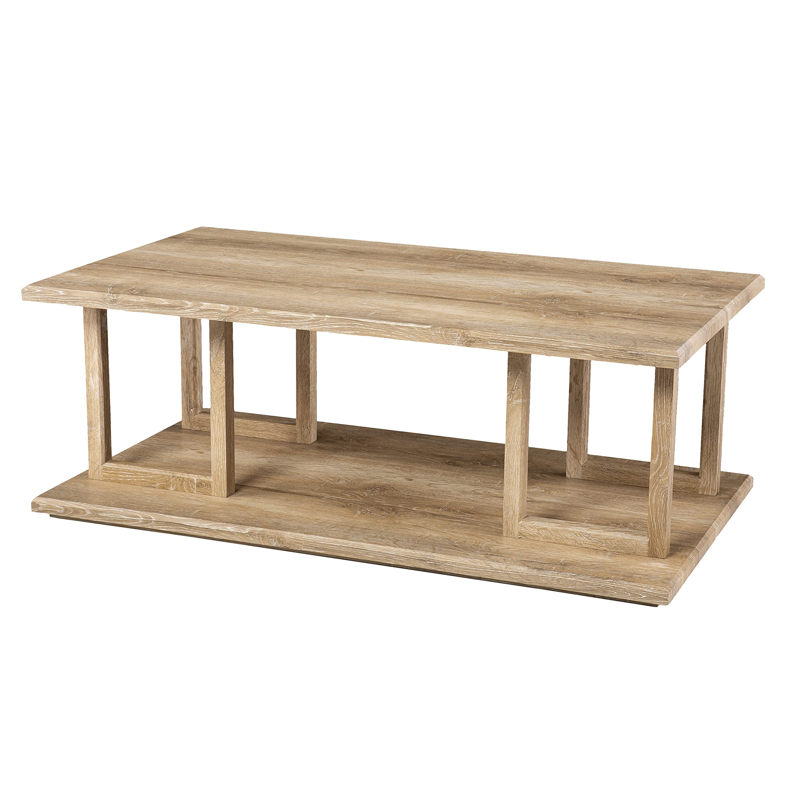 SEI Furniture Markworth Coffee Table - Natural Wood Finish, Standard Size for Living Room, Perfect for Home Decor & Entertaining Guests