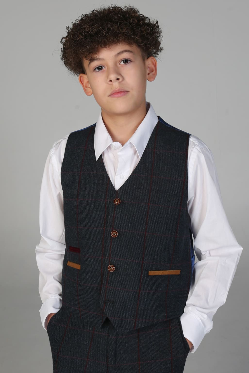 Boys' Madrid Navy Blue 3-Piece Suit Set | Formal Wear for Weddings, School Events & Special Occasions