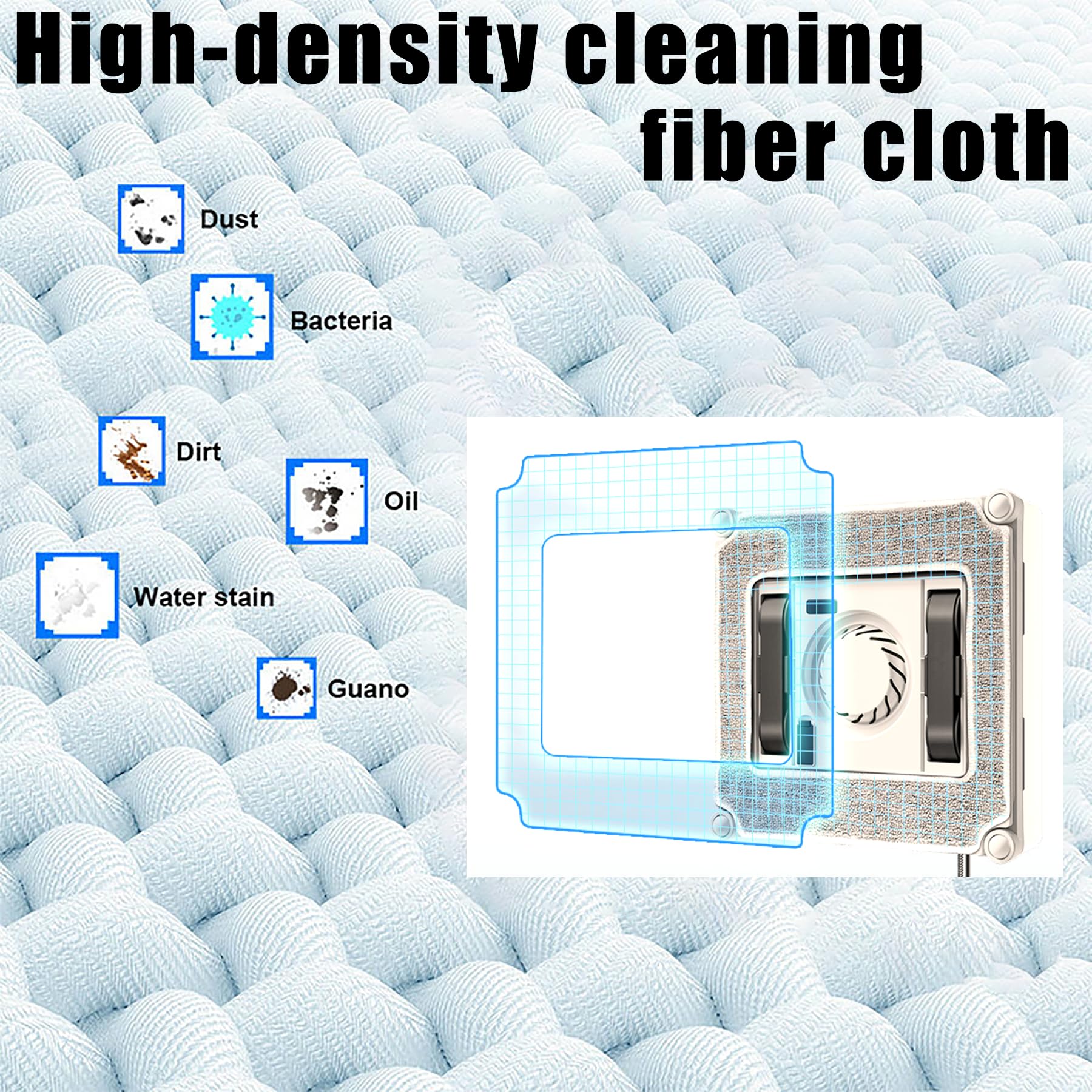 Electric Window Cleaning Robot Kit with Two-Way Water Spray & 2500PA Suction - Smart High-Rise Outdoor Window Cleaner for Home & Office Use