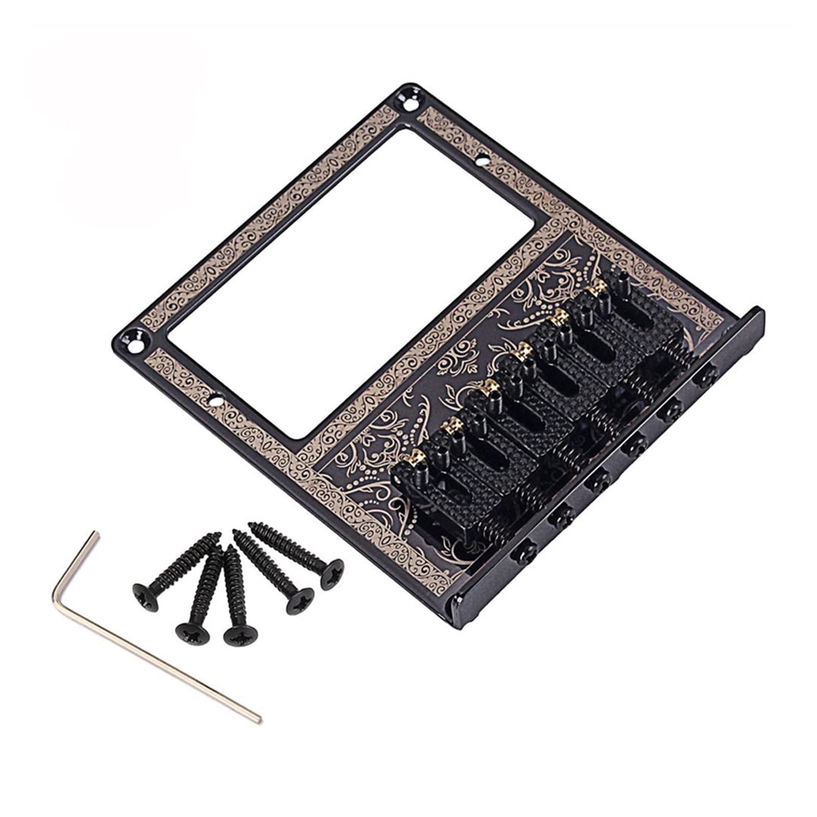 Roller Saddle Bridge with Screw Wrench - Humbucker Mount Parts for Telecaster Electric Guitar - Replacement Bridge for Smooth String Action - Perfect for Guitar Upgrades & Professional Performances
