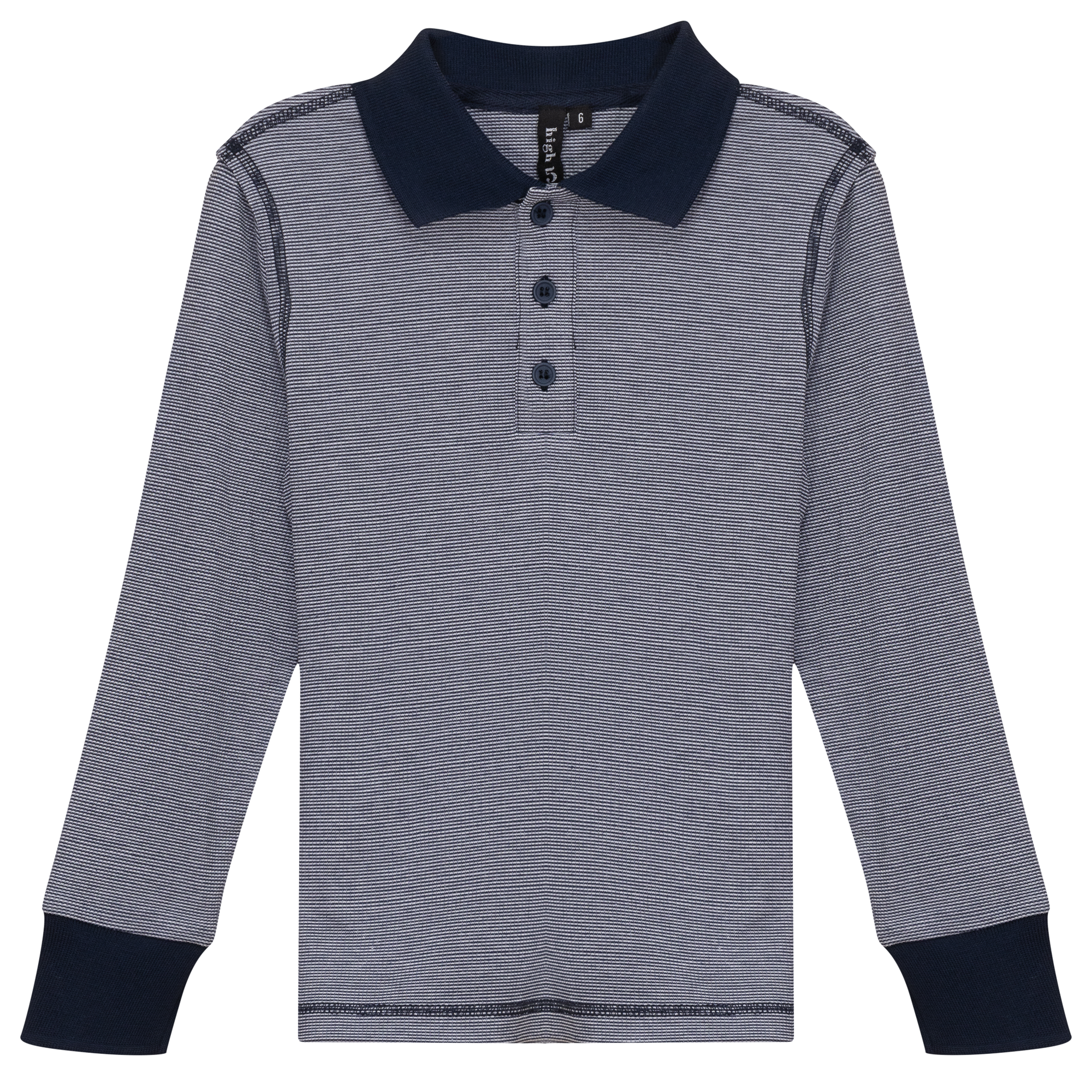 Men's Slim Fit Mini Stripped Long Sleeve Polo Shirt - Casual & Business Wear for Office, Golf, and Outdoor Activities