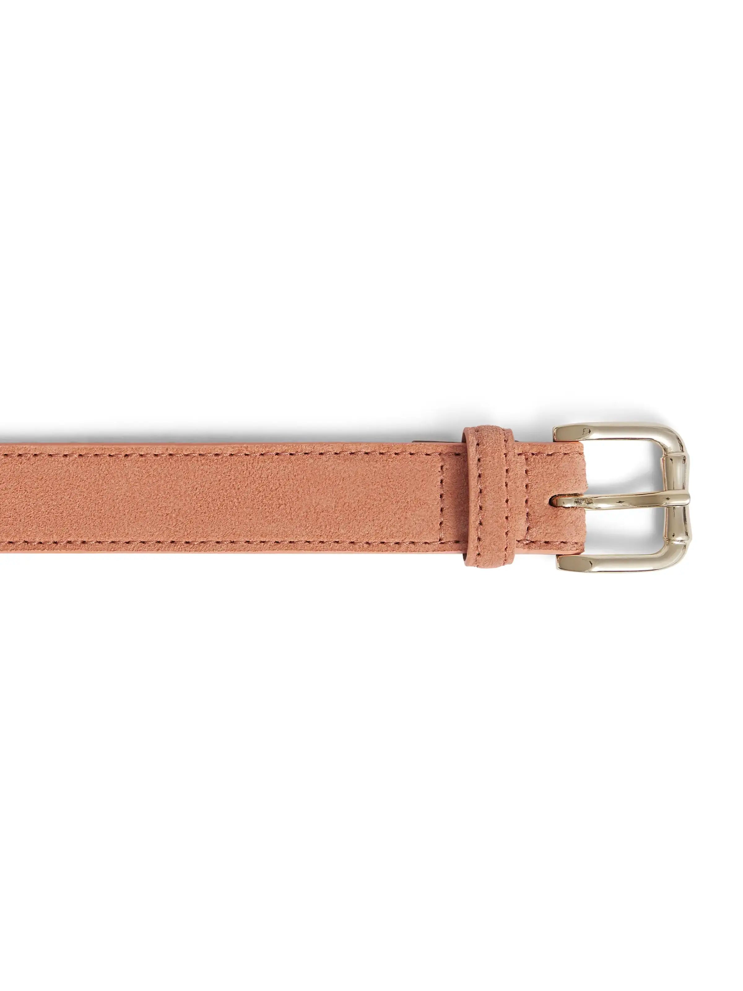 Premium Melon Suede Moulton Belt for Men - Classic Slim Dress Belt for Business & Casual Wear - Perfect for Office, Weddings & Everyday Style