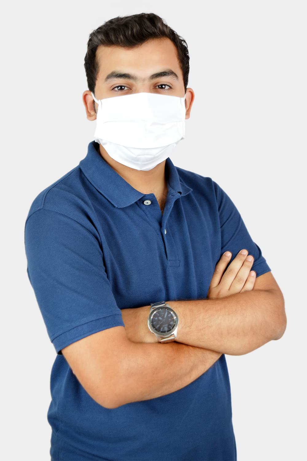 50 Pack Reusable Cotton Face Masks for Men & Women - Dual Layer Protection - Breathable & Washable for Daily Use, Travel, and Work