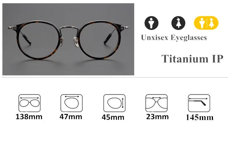 Unisex Aimee 1557 Round Full Rim Titanium Acetate Eyeglasses - Lightweight & Durable Glasses for Work, Reading & Everyday Wear