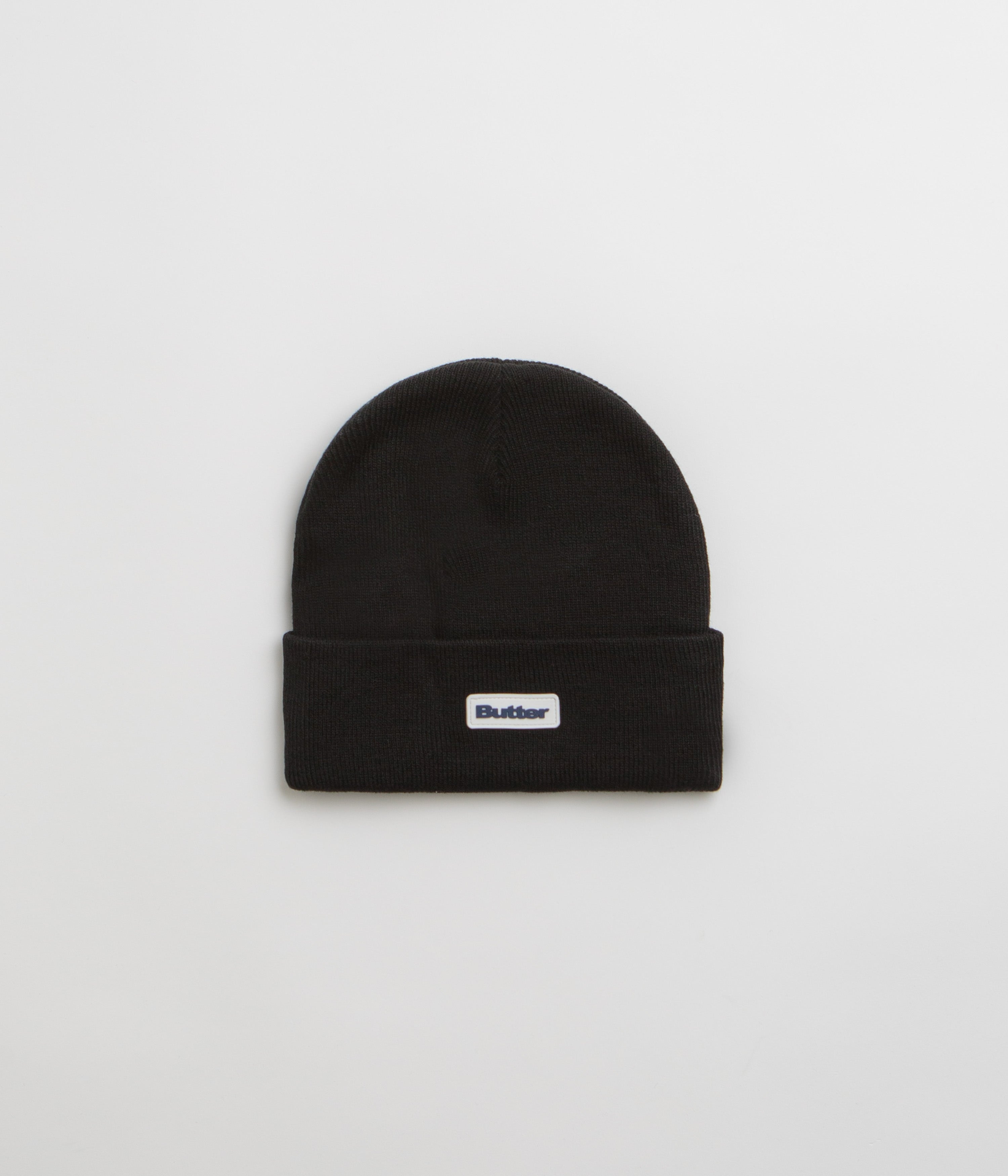 Butter Goods Tall Cuff Beanie - Black & Black - Winter Warm Knit Hat for Men & Women - Perfect for Skiing, Snowboarding & Outdoor Activities