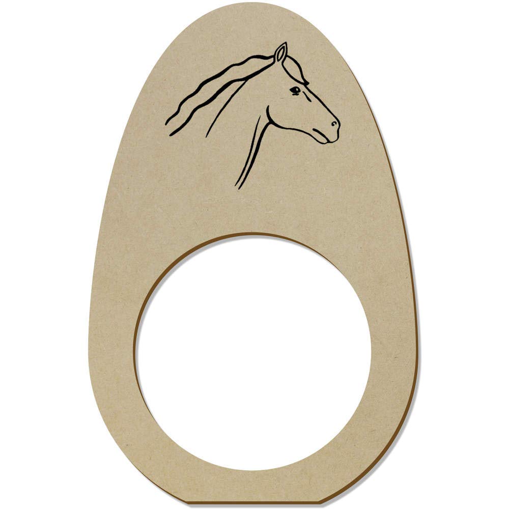 5 Pack Horse Head Wooden Napkin Rings - Elegant Tableware for Weddings, Parties & Holiday Dining (NR00040255) | Perfect for Formal Dinner, Thanksgiving & Christmas Decor