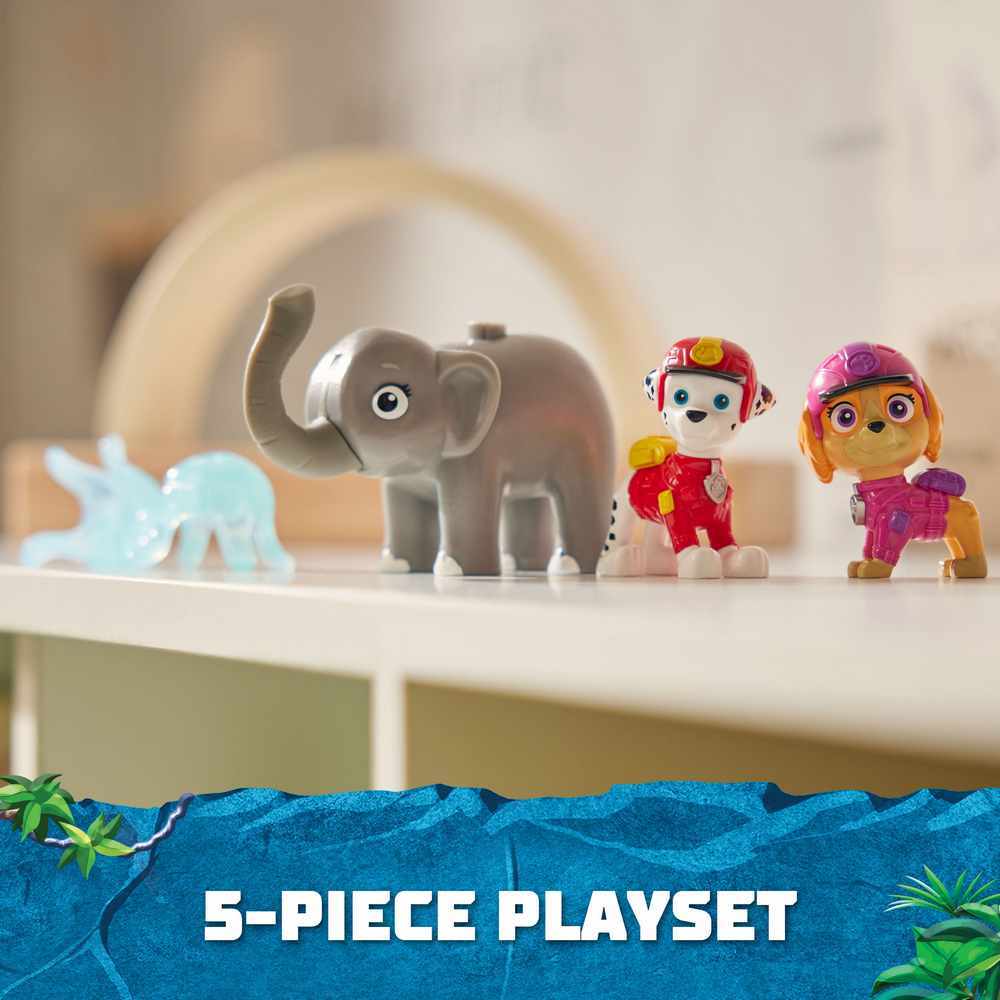 PAW PATROL Jungle Hero Pups Figure Set - Marshall, Skye & Elephant | Adventure Play Toy for Kids | Perfect for Birthday Gifts & Role-Playing Fun