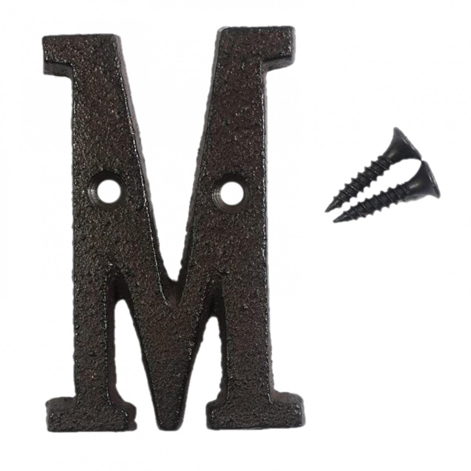 QNIHDRIZ DIY Metal House Numbers - Wrought Iron Letters for Home Address Sign, Outdoor & Indoor Decor (M, M) - Perfect for Front Door, Mailbox, Garden & Wall Decoration