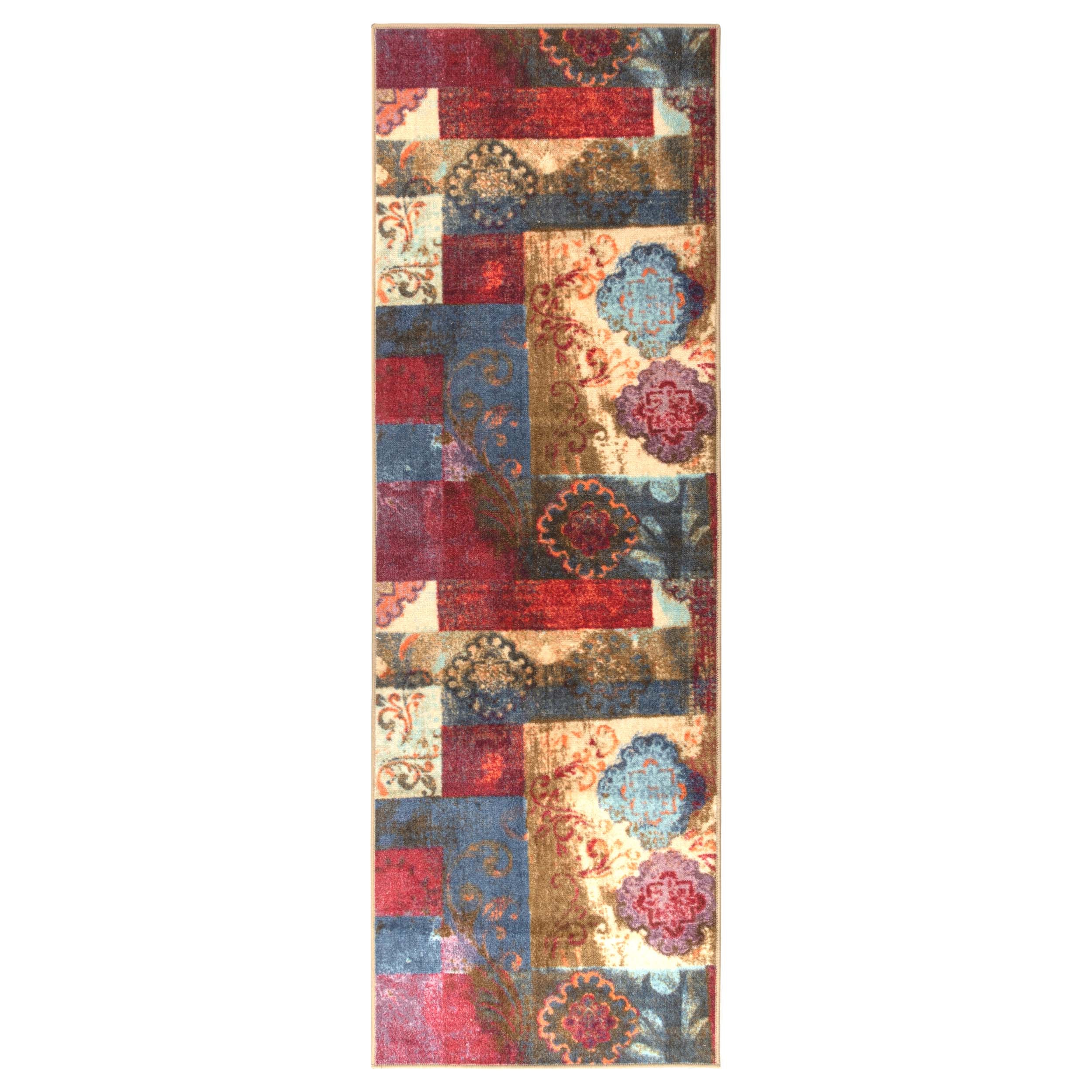 Stylish Medallion Patchwork Large Area Rug – Non-Slip Indoor Carpet, Door Mat & Runner for Living Room, Bedroom, Entryway | Boho Home Decor