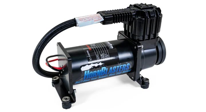 HornBlasters AC-2 High Performance Air Compressor - 200 PSI 18 Amp Heavy Duty for Truck, Jeep & Off-Road Vehicles - Perfect for Inflating Tires, Air Horns & Pneumatic Tools