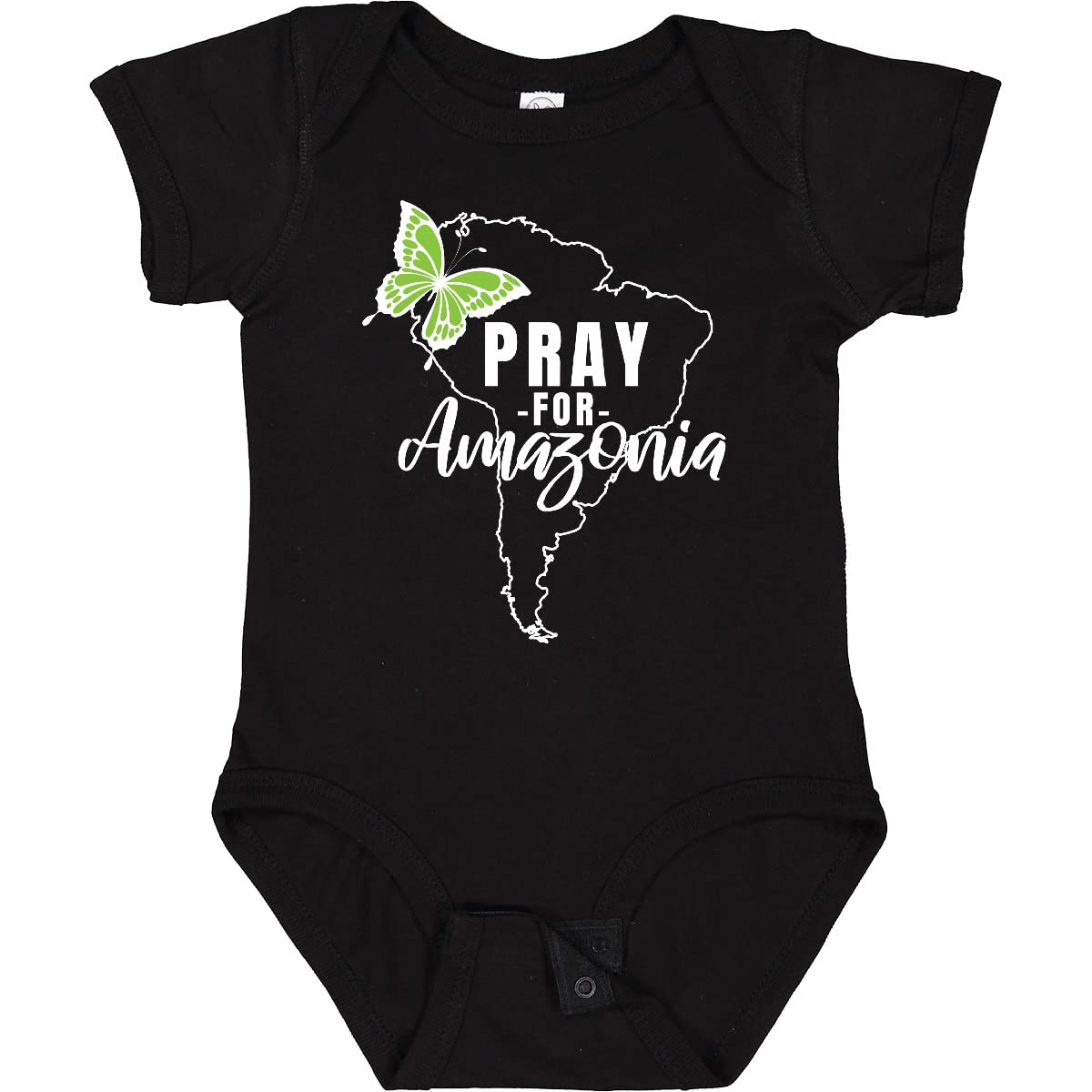 Inktastic Pray for Amazonia South America Silhouette Baby Bodysuit - Cute Eco-Friendly Outfit for Infants, Perfect for Earth Day & Nature Lovers