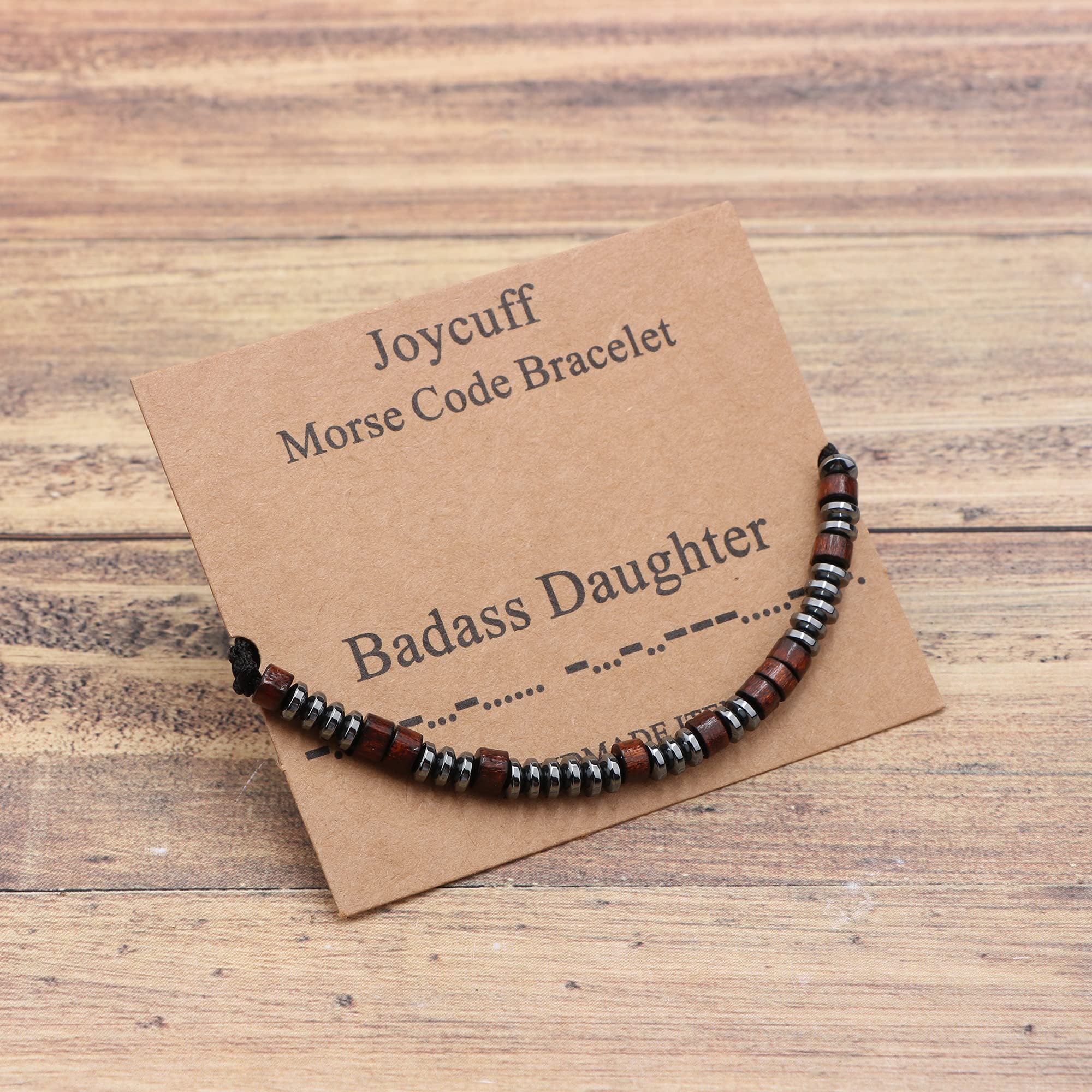 JoycuFF Morse Code Bracelets for Women - Inspirational Beaded Wrap Jewelry, Birthday & Christmas Gifts for Mom, Aunt, Daughter, Sister & Best Friend - Perfect for Daily Wear, Special Occasions & Thoughtful Gifting