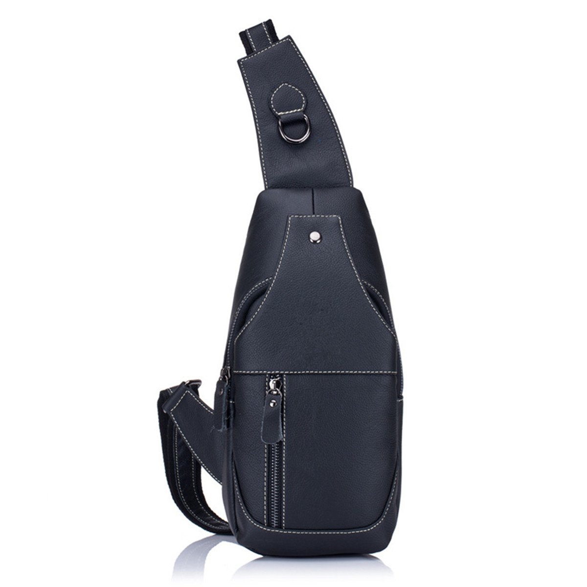 WIN Men's Genuine Leather Sling Bag - Crossbody Chest Bag for Travel & Daily Use