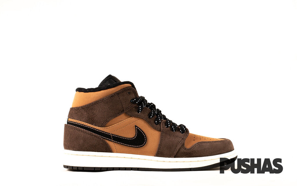 Air Jordan 1 Mid SE 'Dark Chocolate' Sneakers (2021) - Men's Basketball Shoes for Casual Wear & Street Style Fashion
