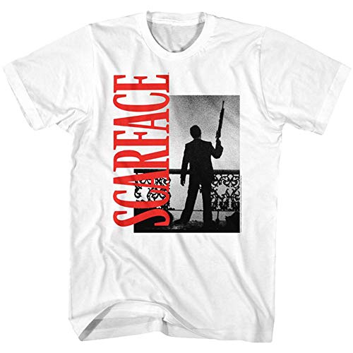 Scarface Men's Red Logo Graphic T-Shirt | Vintage Movie Inspired Cotton Tee | Casual Wear & Street Style Outfit